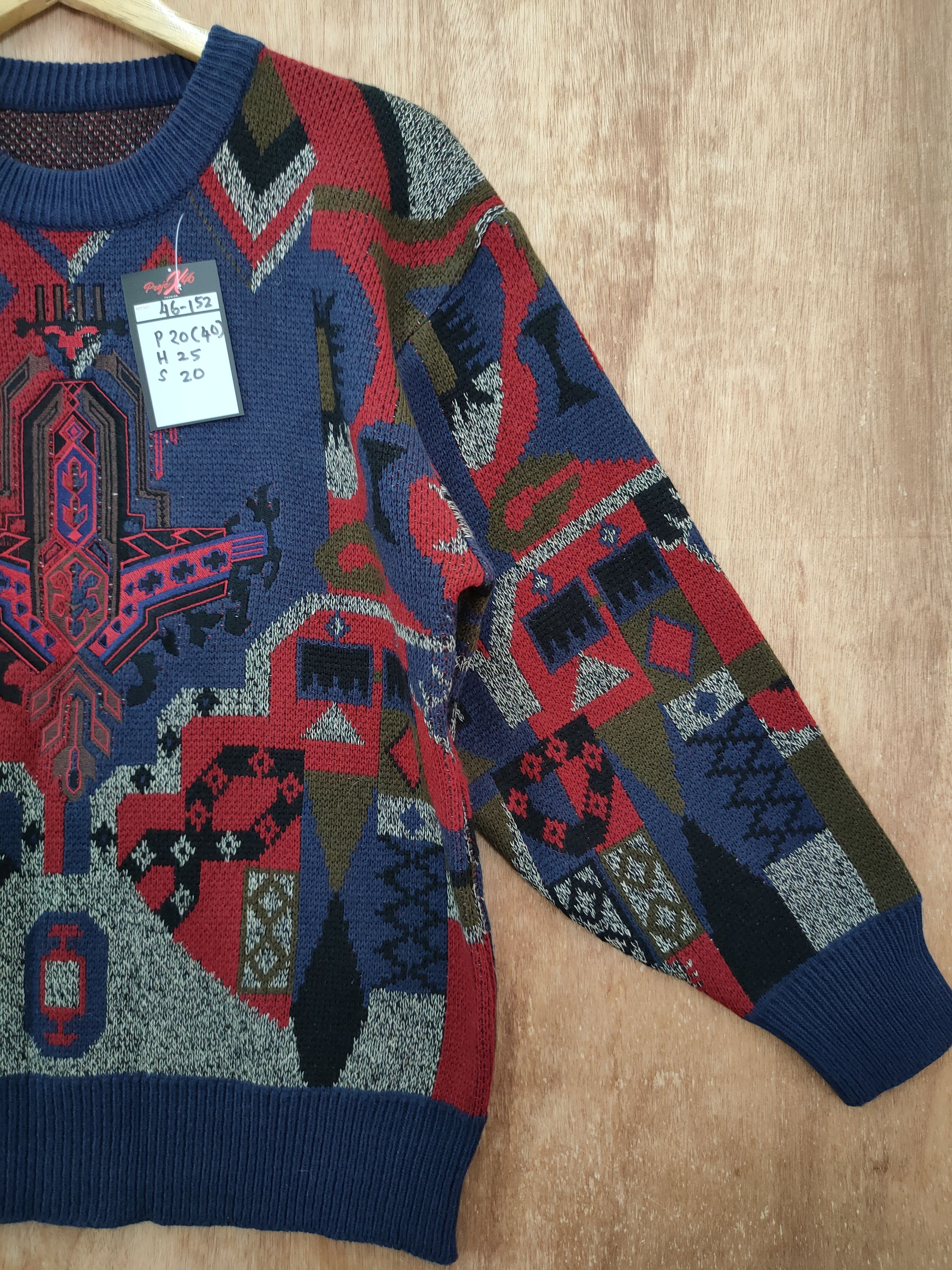 Vintage DL Japan art knitwear sweatshirt navajo vintage #46-152 Size US S / EU 44-46 / 1 - 3 Thumbnail