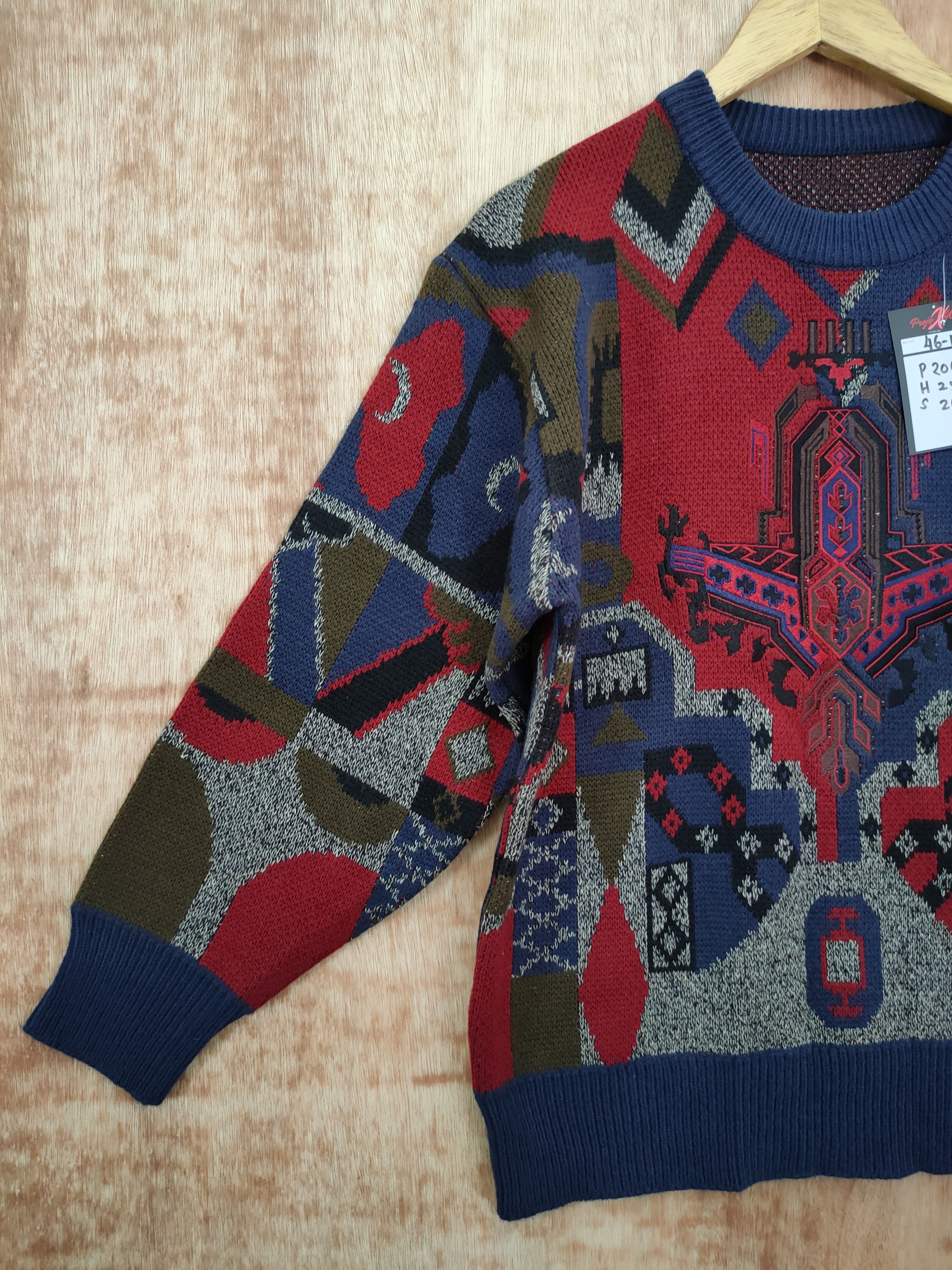 Vintage DL Japan art knitwear sweatshirt navajo vintage #46-152 Size US S / EU 44-46 / 1 - 2 Thumbnail