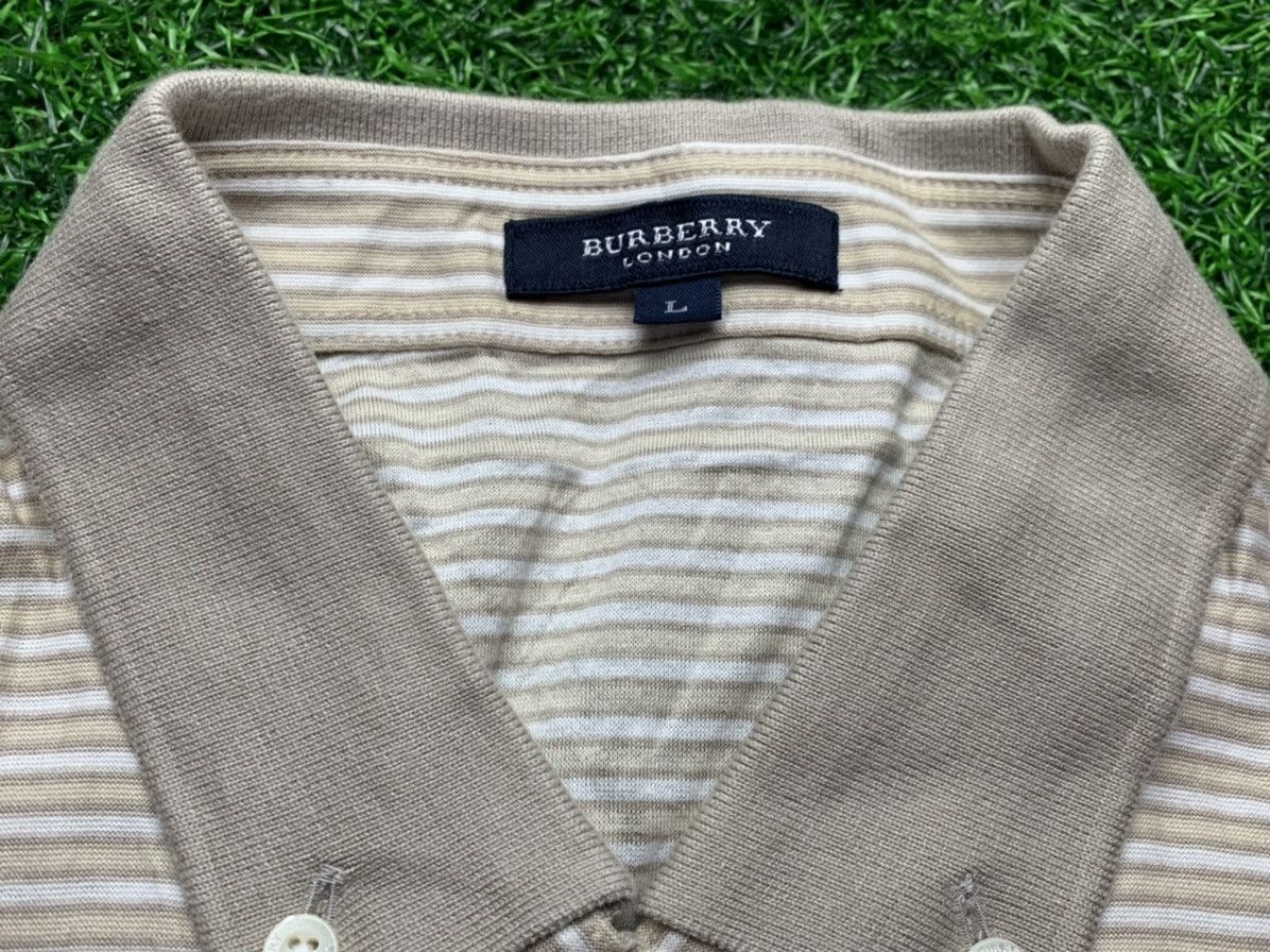 Burberry Unisex Authentic Burberry Polo Tee Striped Classic Prorsum Size L / US 10 / IT 46 - 2 Thumbnail