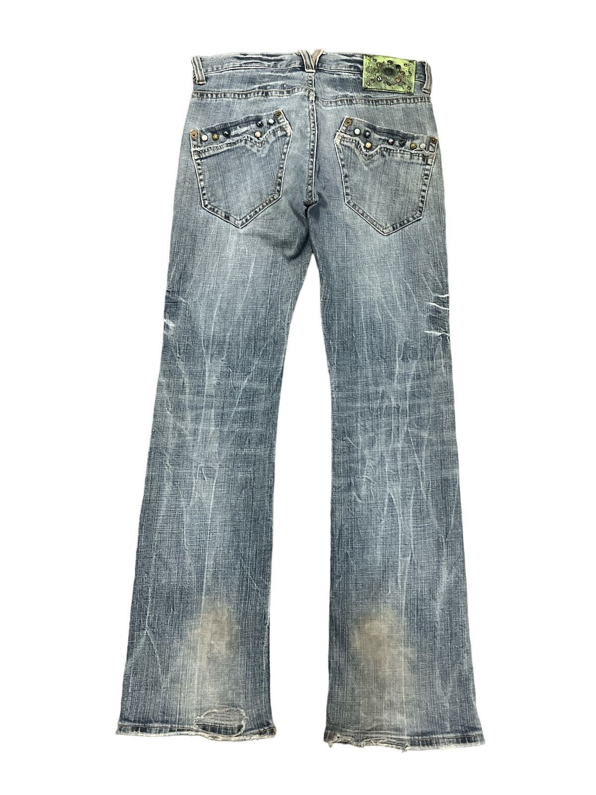 Japanese Brand × Vintage FLARED💥UNKNOWN DISTRESSED DENIM PANT Size US 32 / EU 48 - 6 Thumbnail