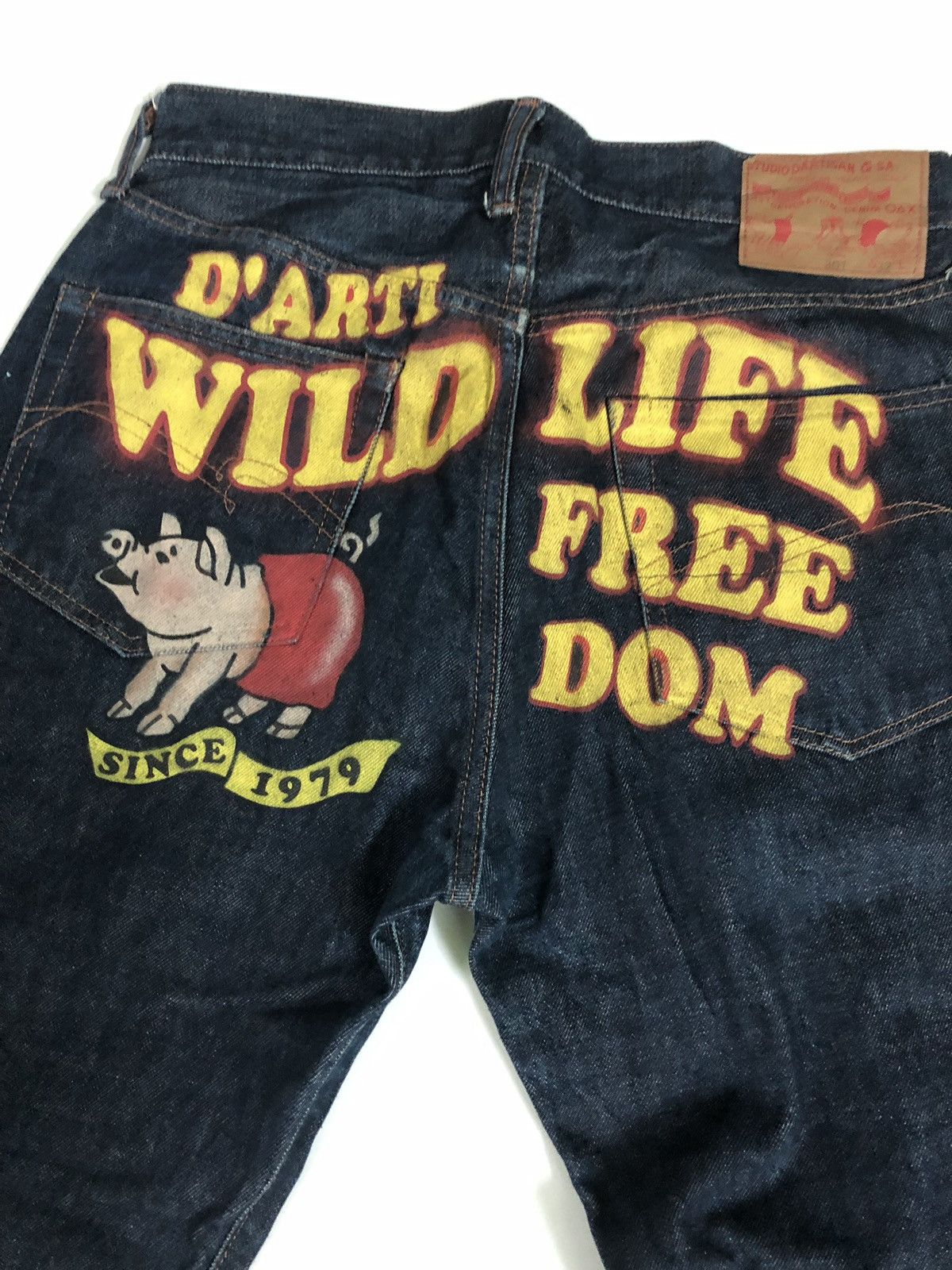Japanese Brand Studio D’artisan Back Print Raw Denim Selvedge Size US 32 / EU 48 - 8 Thumbnail