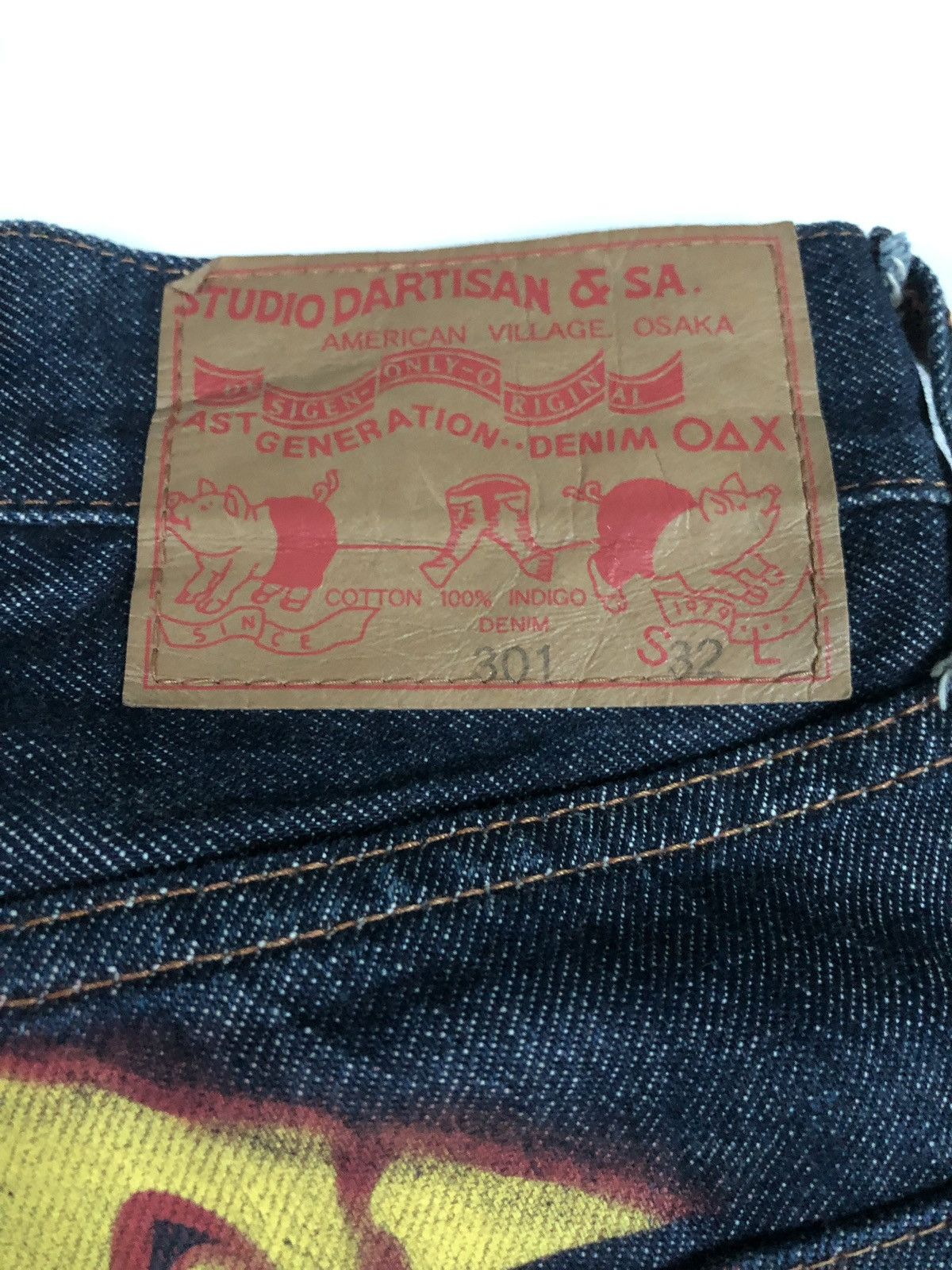 Japanese Brand Studio D’artisan Back Print Raw Denim Selvedge Size US 32 / EU 48 - 10 Thumbnail