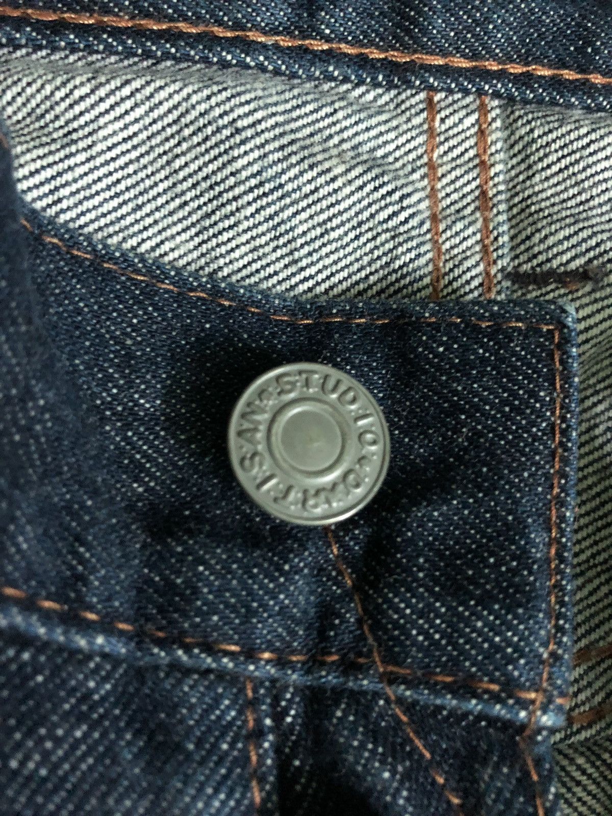 Japanese Brand Studio D’artisan Back Print Raw Denim Selvedge Size US 32 / EU 48 - 7 Thumbnail