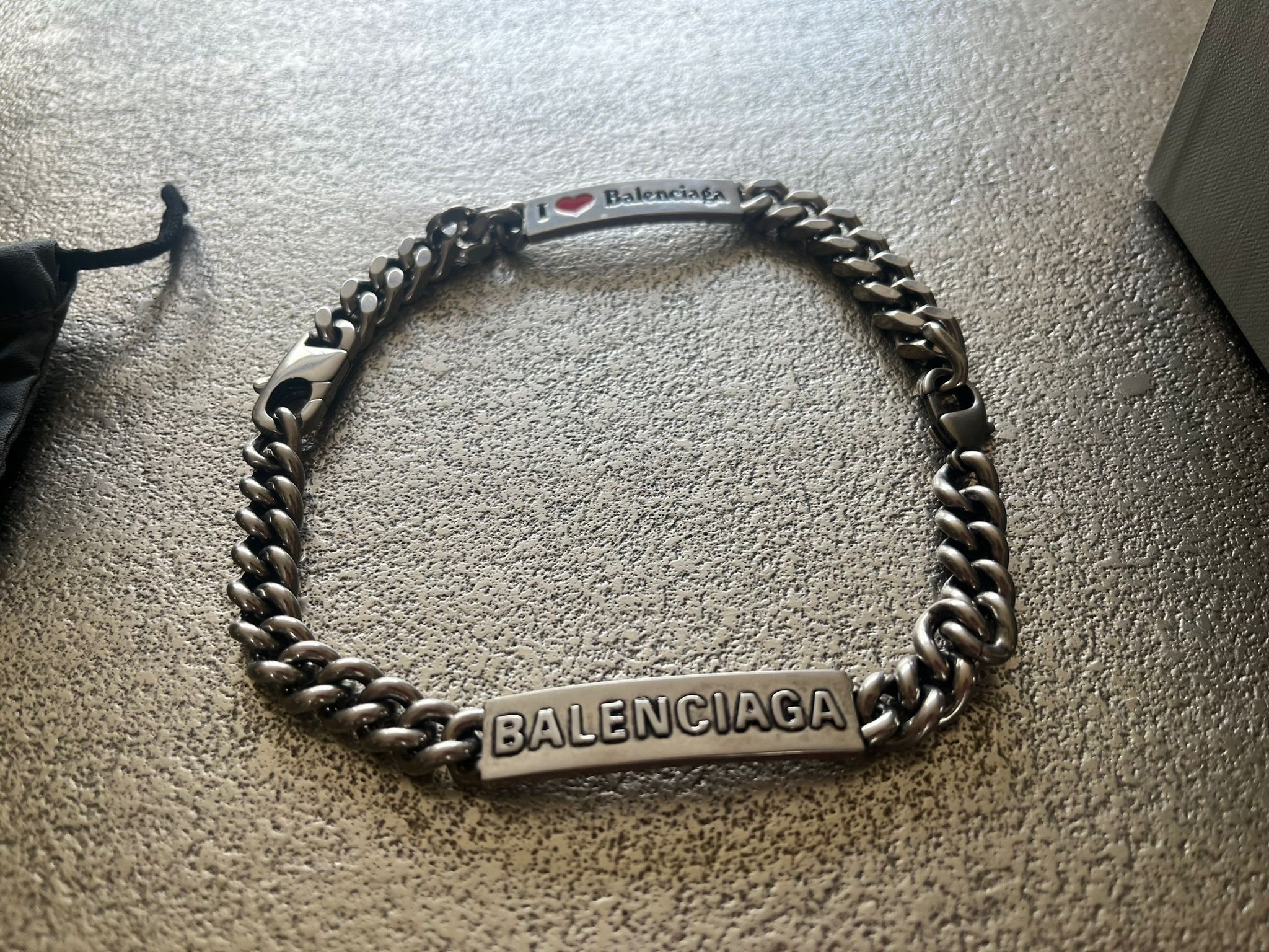 Balenciaga I ❤️ Balenciaga Necklace / I Love Balenciaga in Silver Size ONE SIZE - 5 Thumbnail