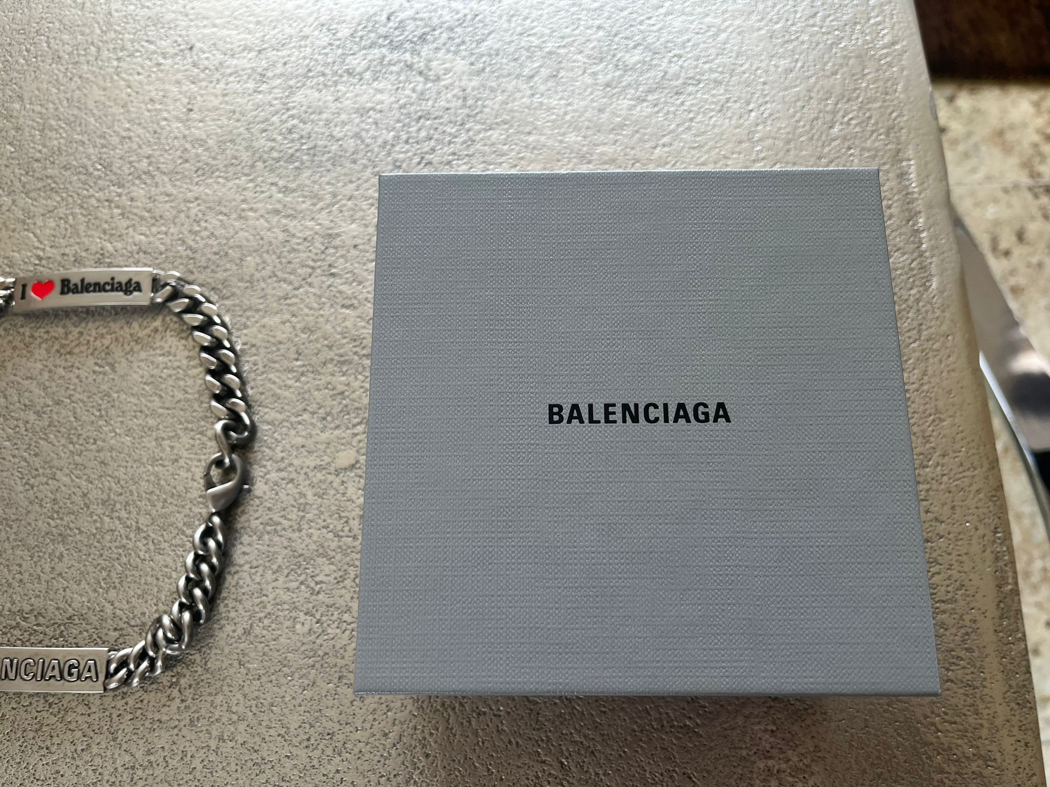 Balenciaga I ❤️ Balenciaga Necklace / I Love Balenciaga in Silver Size ONE SIZE - 6 Thumbnail