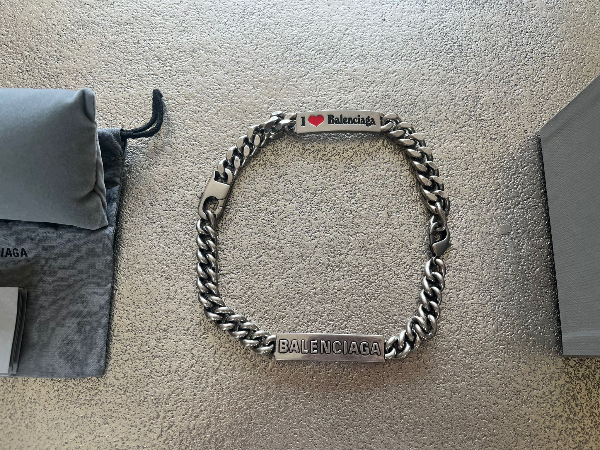 Balenciaga I ❤️ Balenciaga Necklace / I Love Balenciaga in Silver Size ONE SIZE - 2 Thumbnail