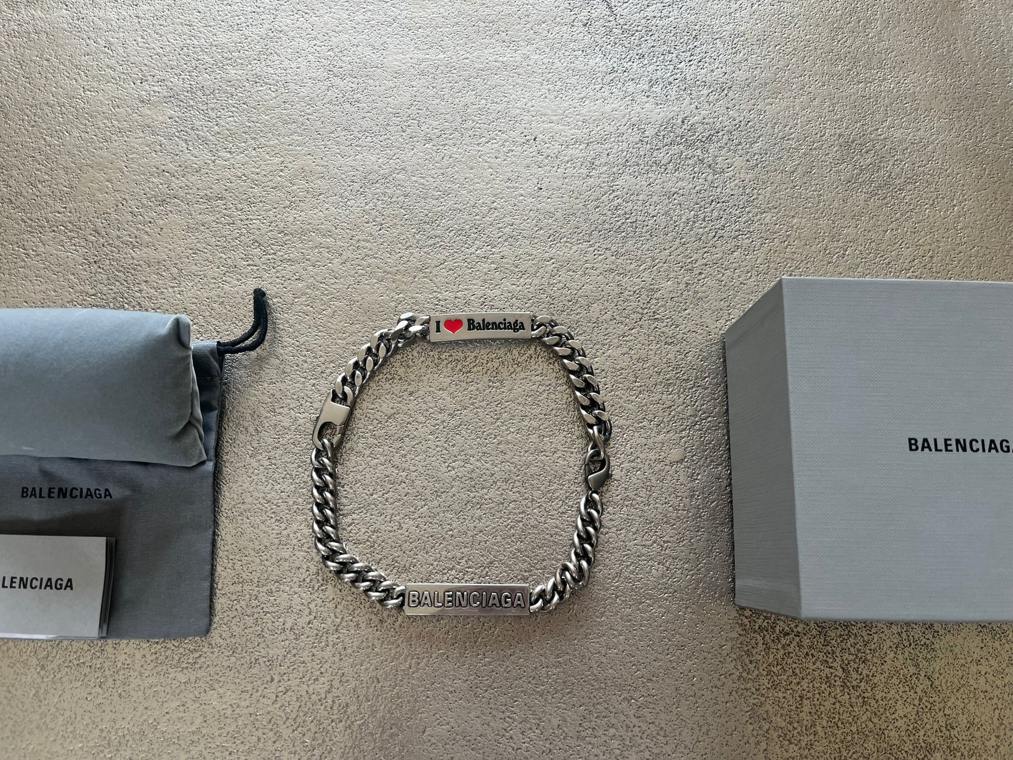 Balenciaga I ❤️ Balenciaga Necklace / I Love Balenciaga in Silver Size ONE SIZE - 7 Thumbnail
