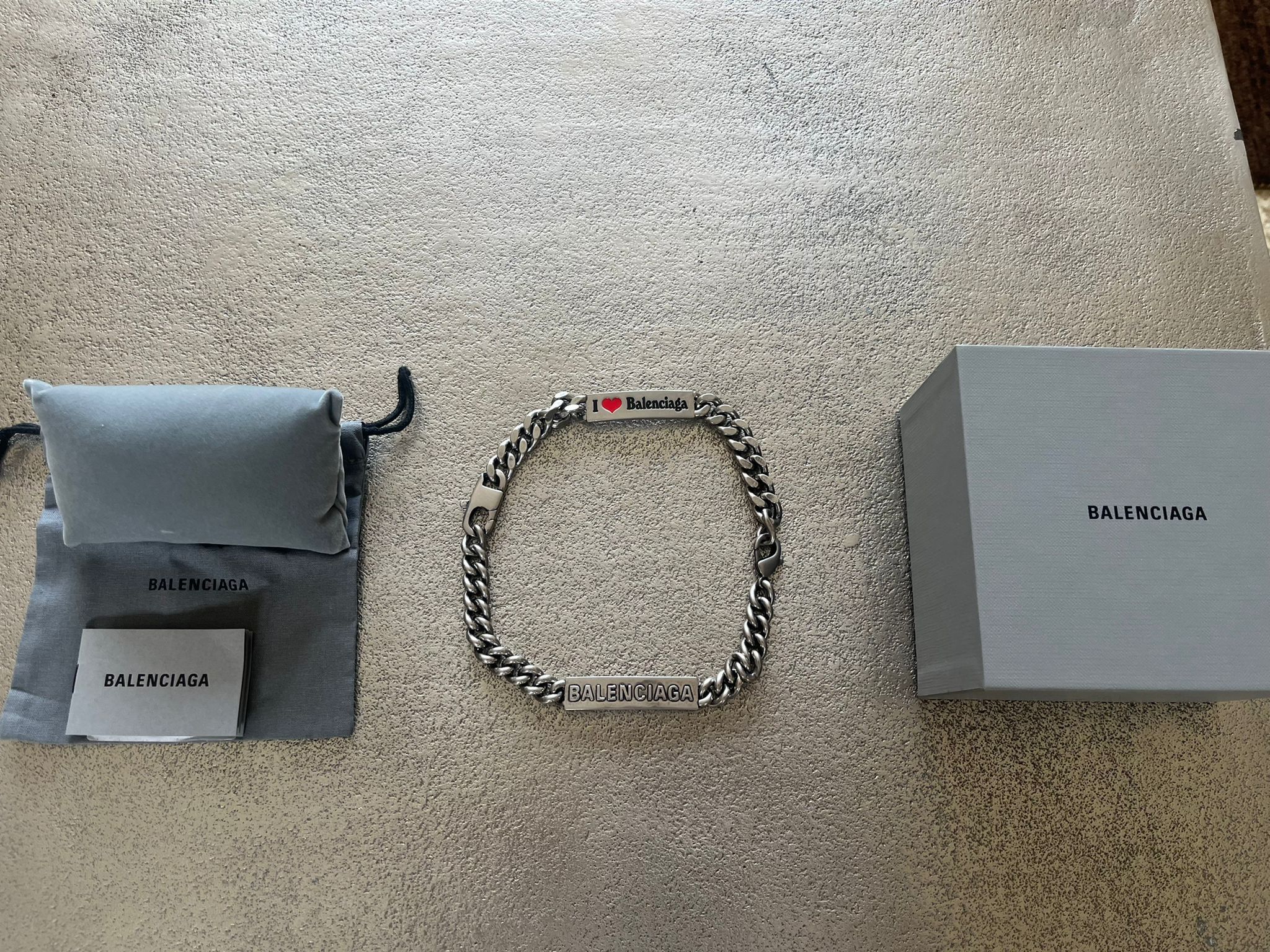 Balenciaga I ❤️ Balenciaga Necklace / I Love Balenciaga in Silver Size ONE SIZE - 1 Thumbnail