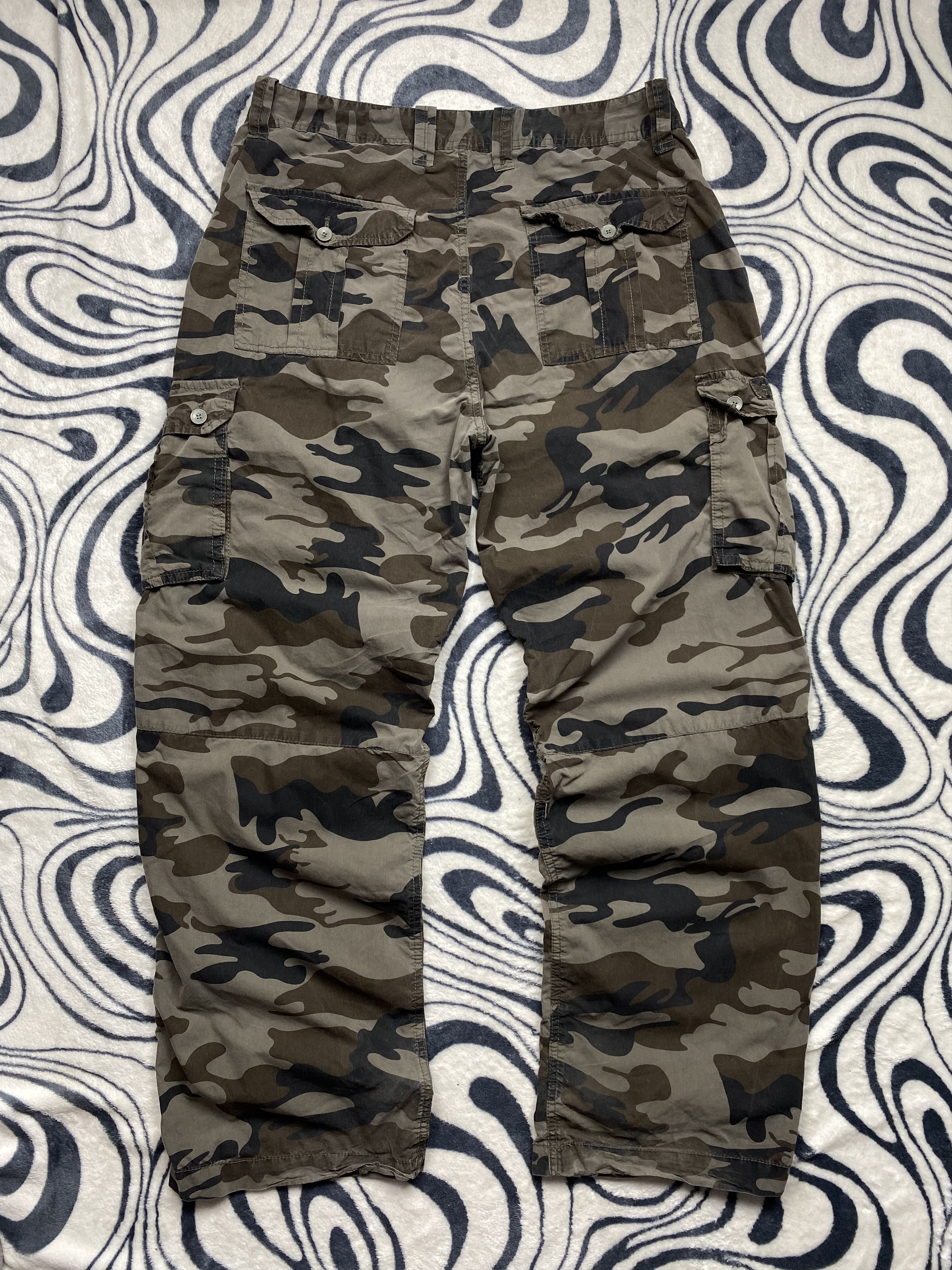 20471120 Schott Vintage Military Cargo Pants Y2K Army Camo Size US 34 / EU 50 - 8 Thumbnail