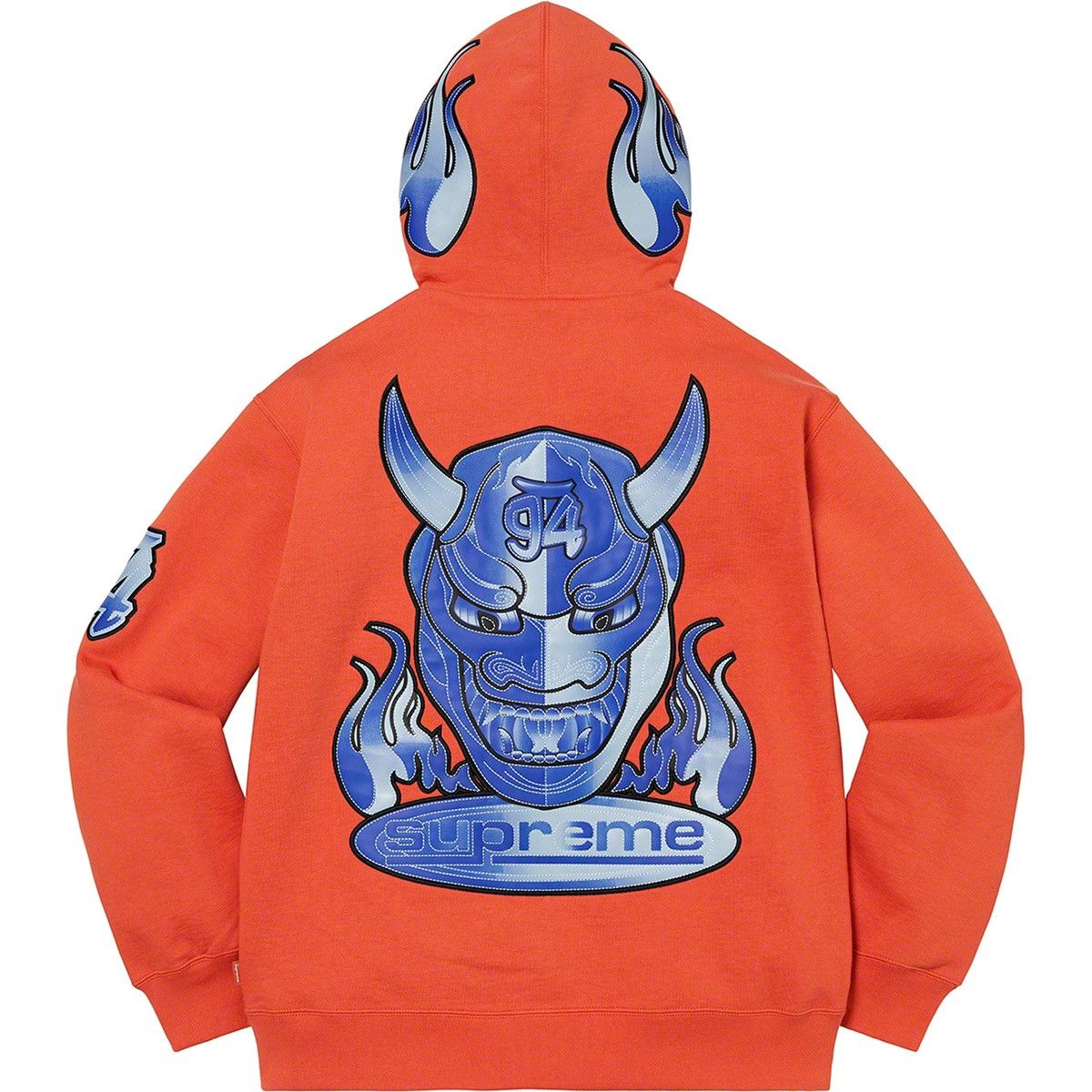 image of Supreme Demon Orange Zip Up Jacket, Men's (Size Small)