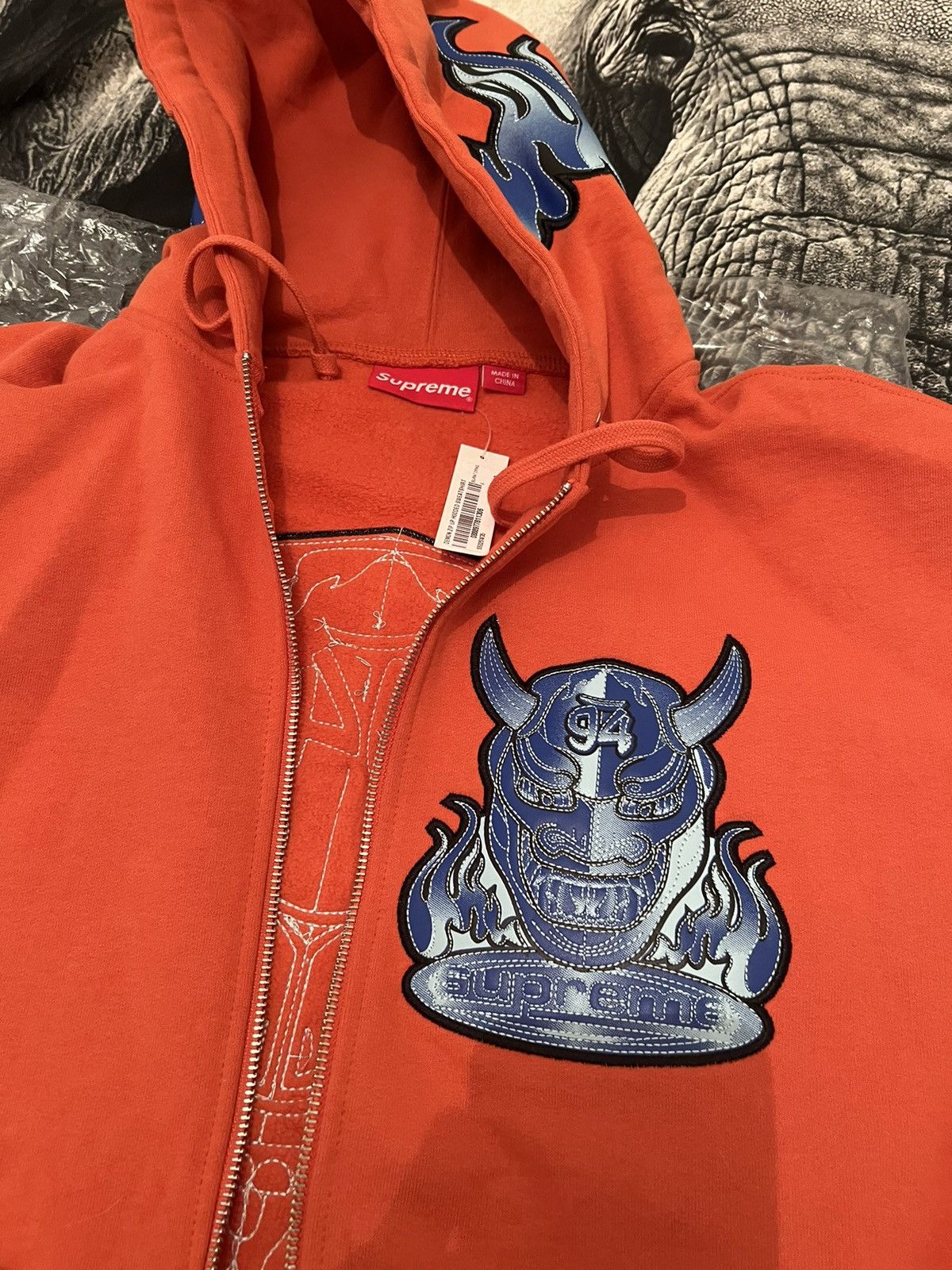 Supreme Supreme Demon Orange Zip Up Jacket Size US S / EU 44-46 / 1 - 16 Thumbnail