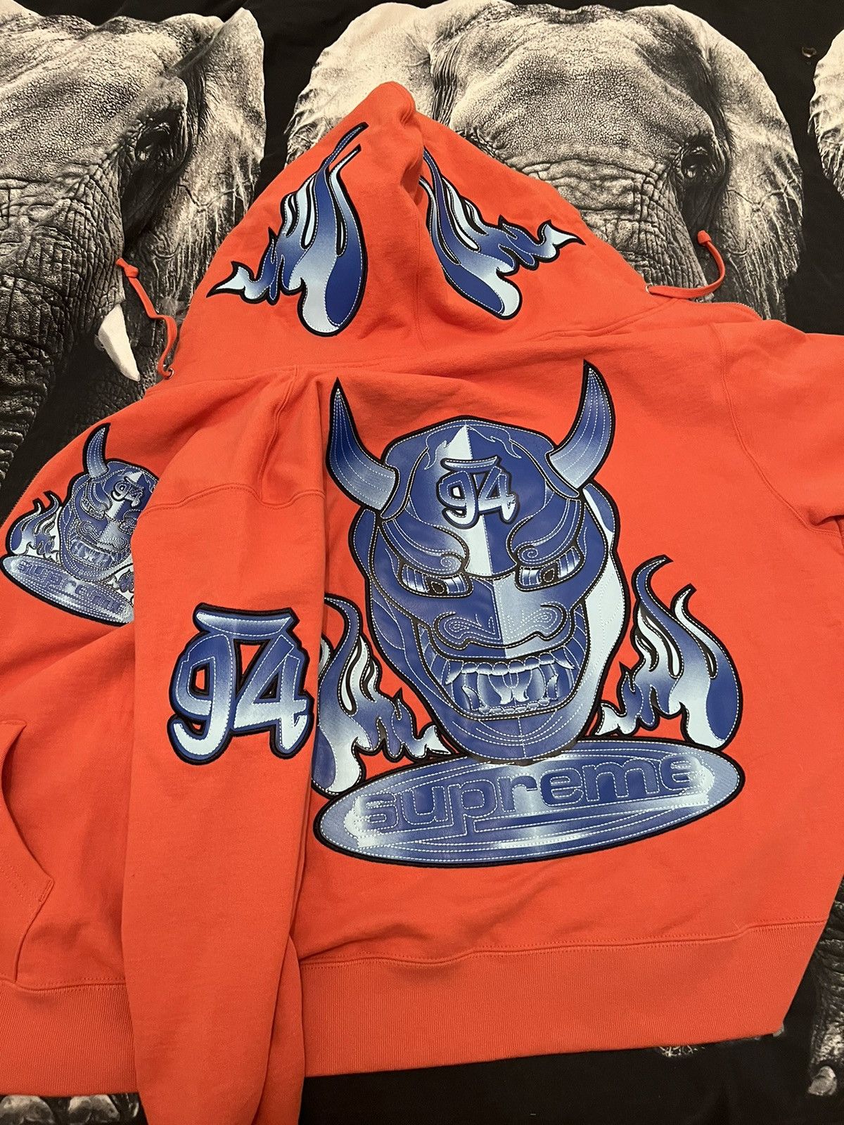 Supreme Supreme Demon Orange Zip Up Jacket Size US S / EU 44-46 / 1 - 5 Thumbnail