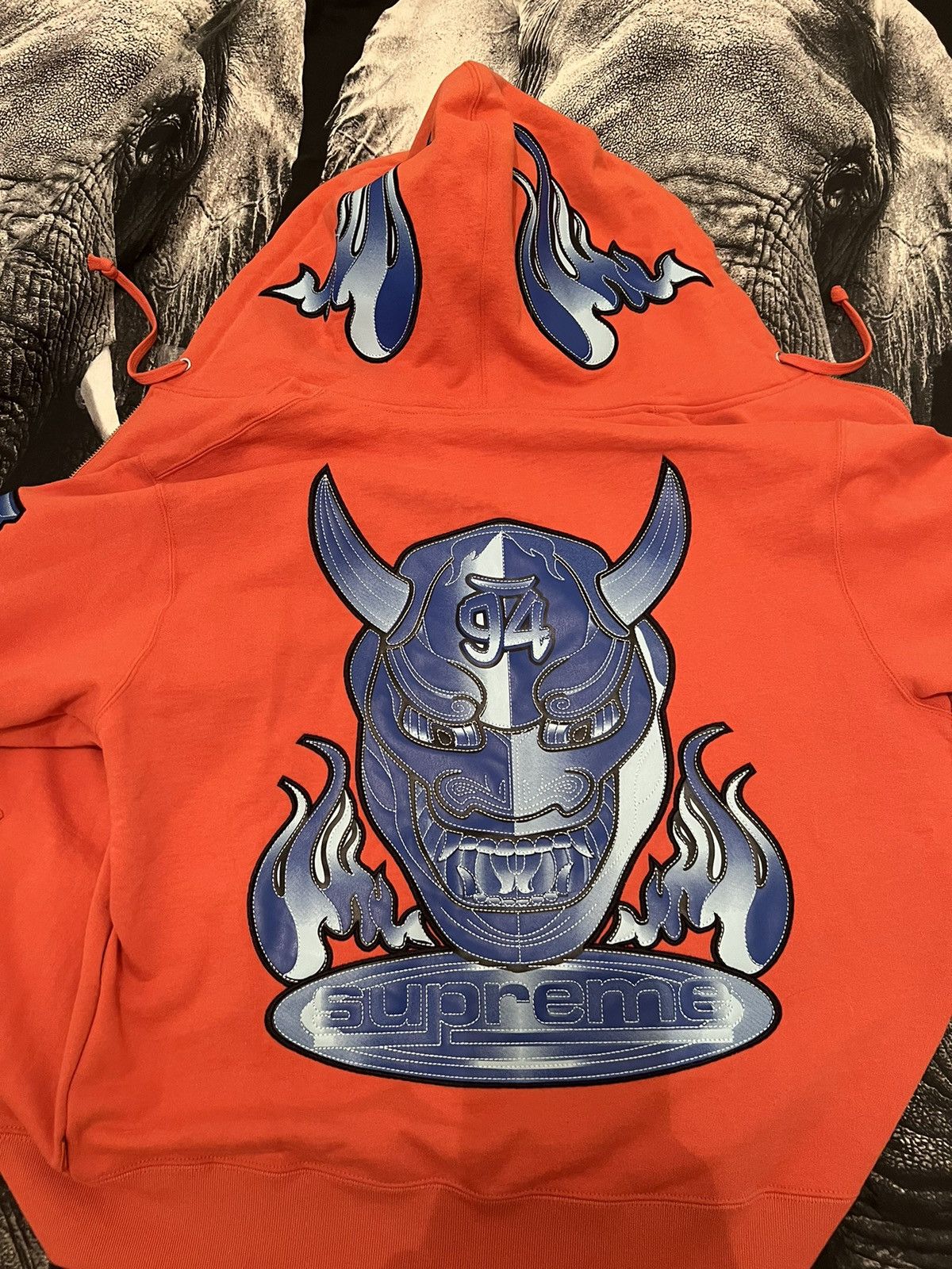 Supreme Supreme Demon Orange Zip Up Jacket Size US S / EU 44-46 / 1 - 8 Thumbnail
