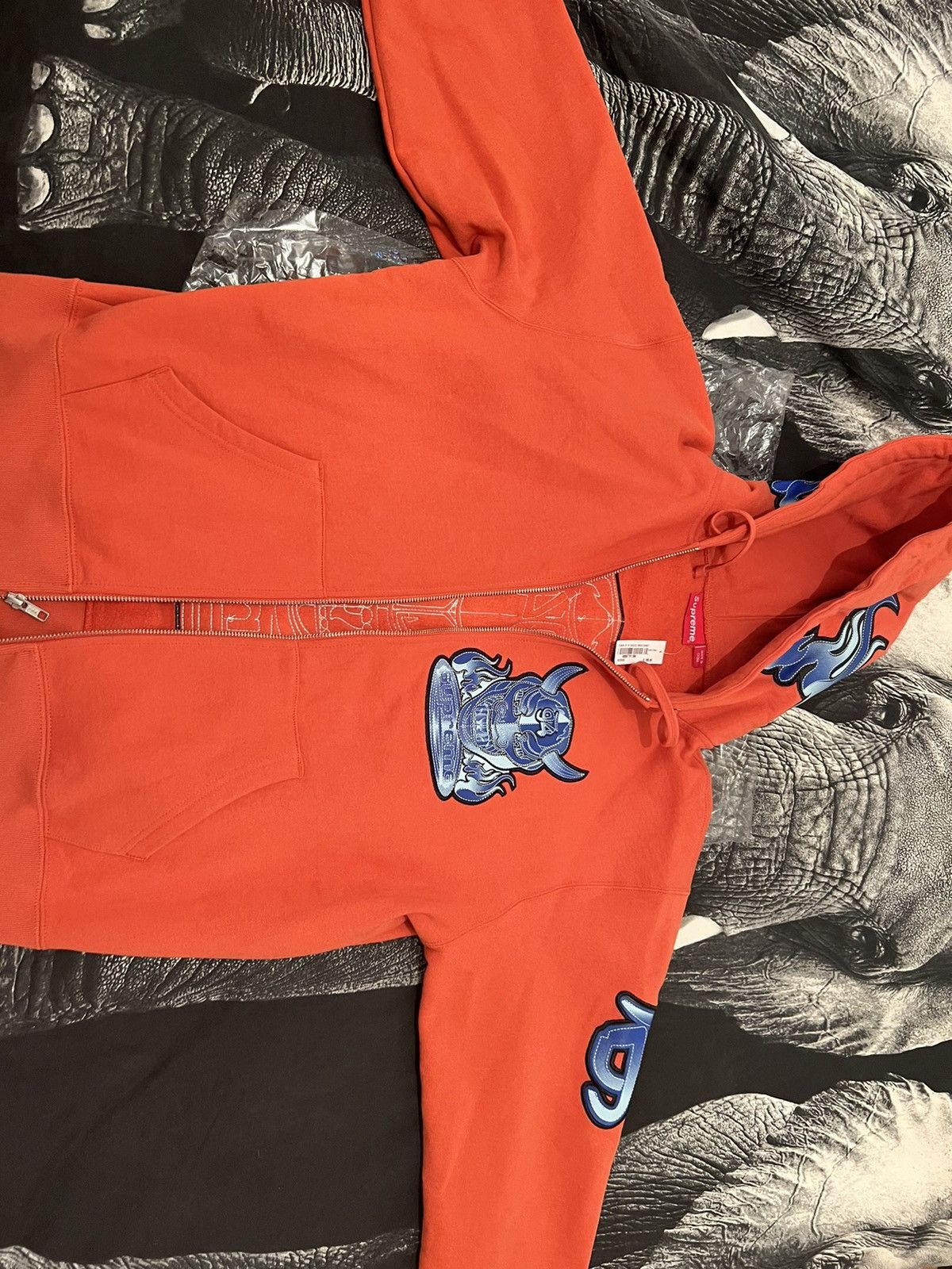 Supreme Supreme Demon Orange Zip Up Jacket Size US S / EU 44-46 / 1 - 17 Thumbnail