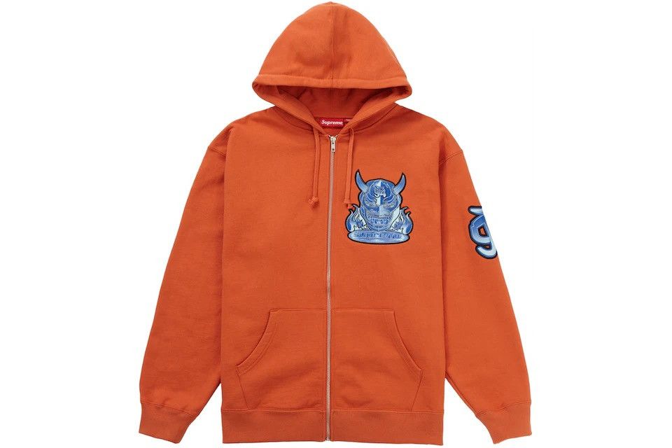 Supreme Supreme Demon Orange Zip Up Jacket Size US S / EU 44-46 / 1 - 2 Thumbnail