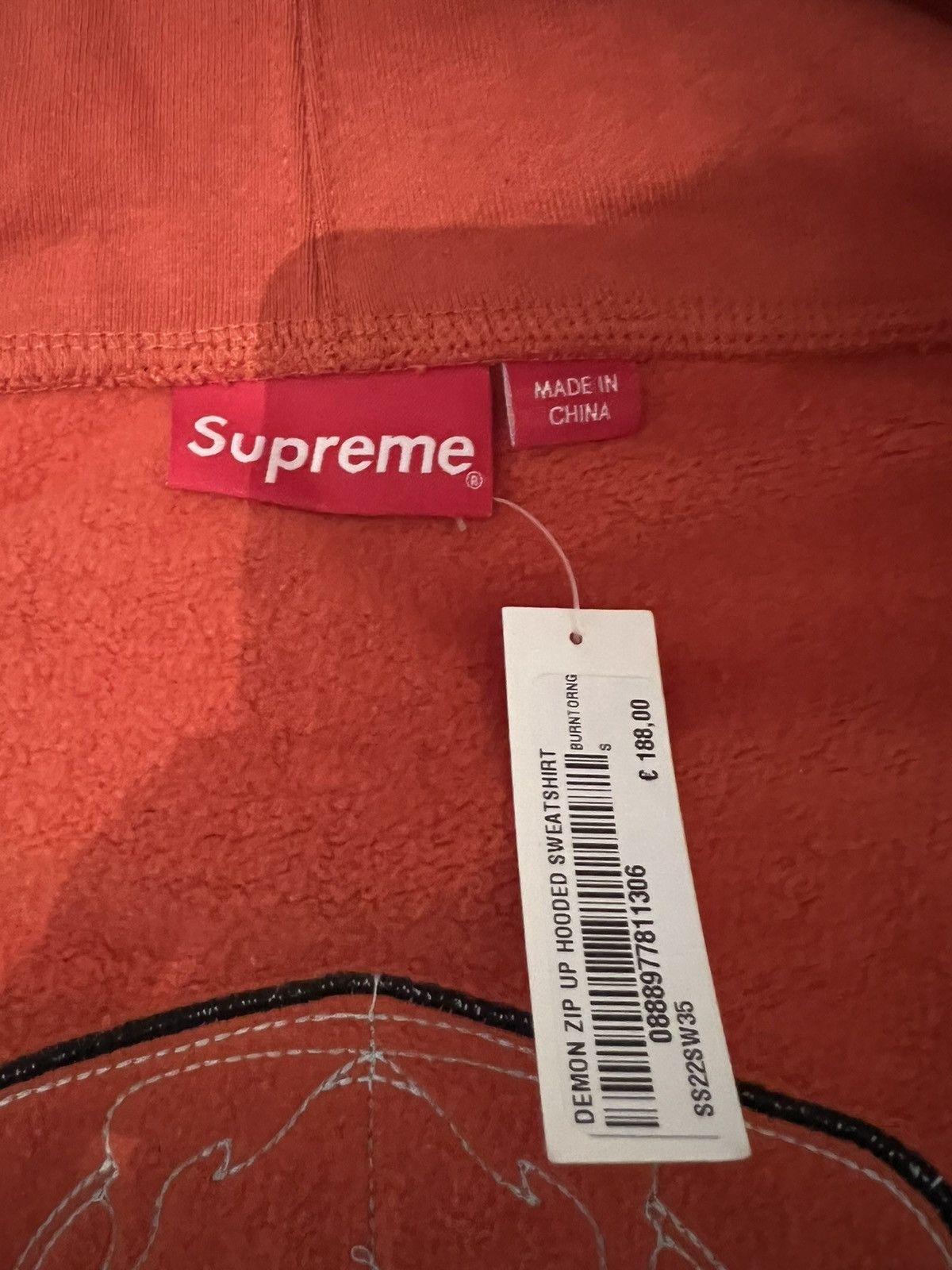Supreme Supreme Demon Orange Zip Up Jacket Size US S / EU 44-46 / 1 - 12 Thumbnail