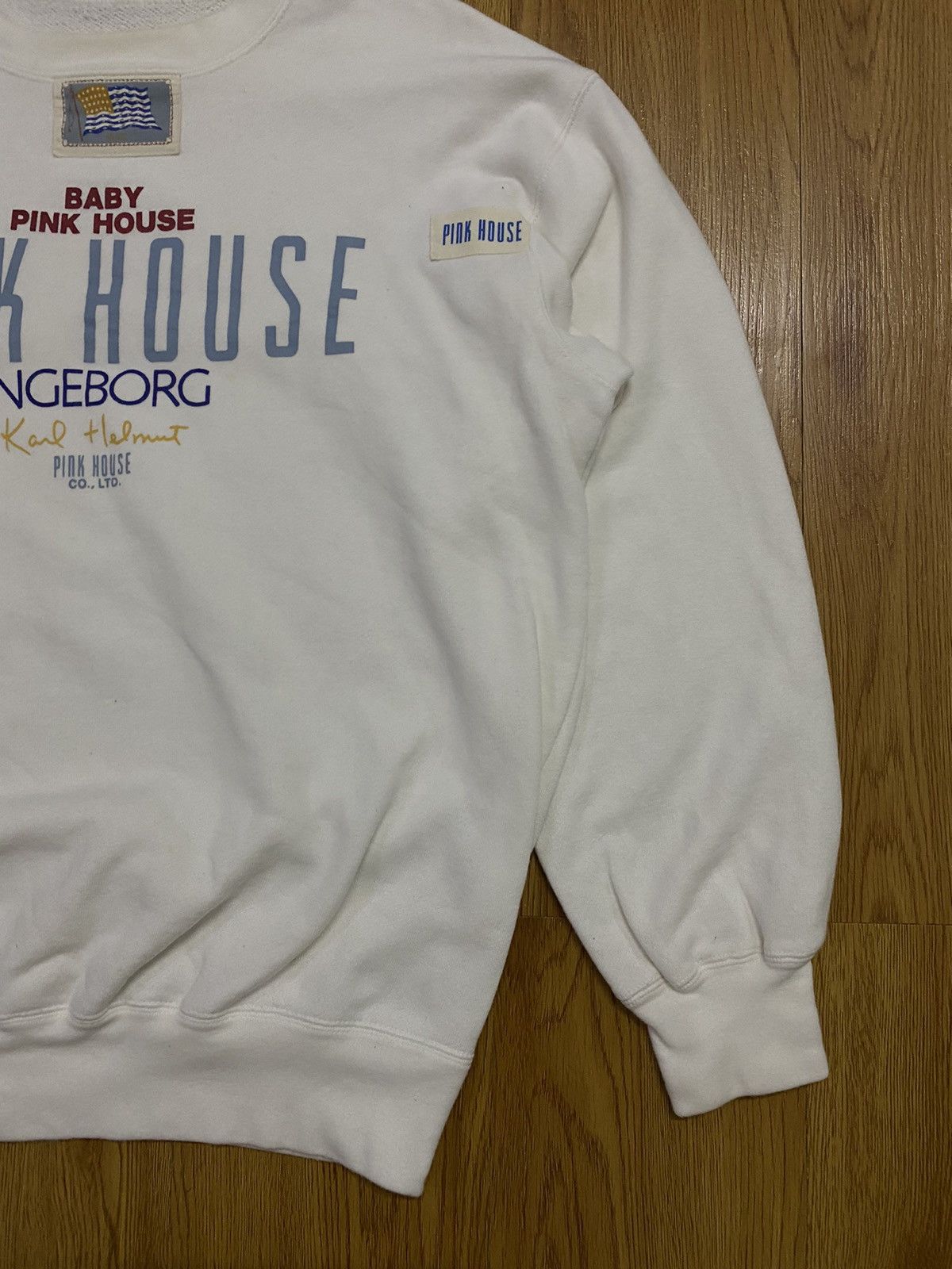 Japanese Brand × Karl Helmut × Pink House Pink House X Karl Helmut X Ingeborg Patches Logo Sweatshirt Size US M / EU 48-50 / 2 - 2 Thumbnail