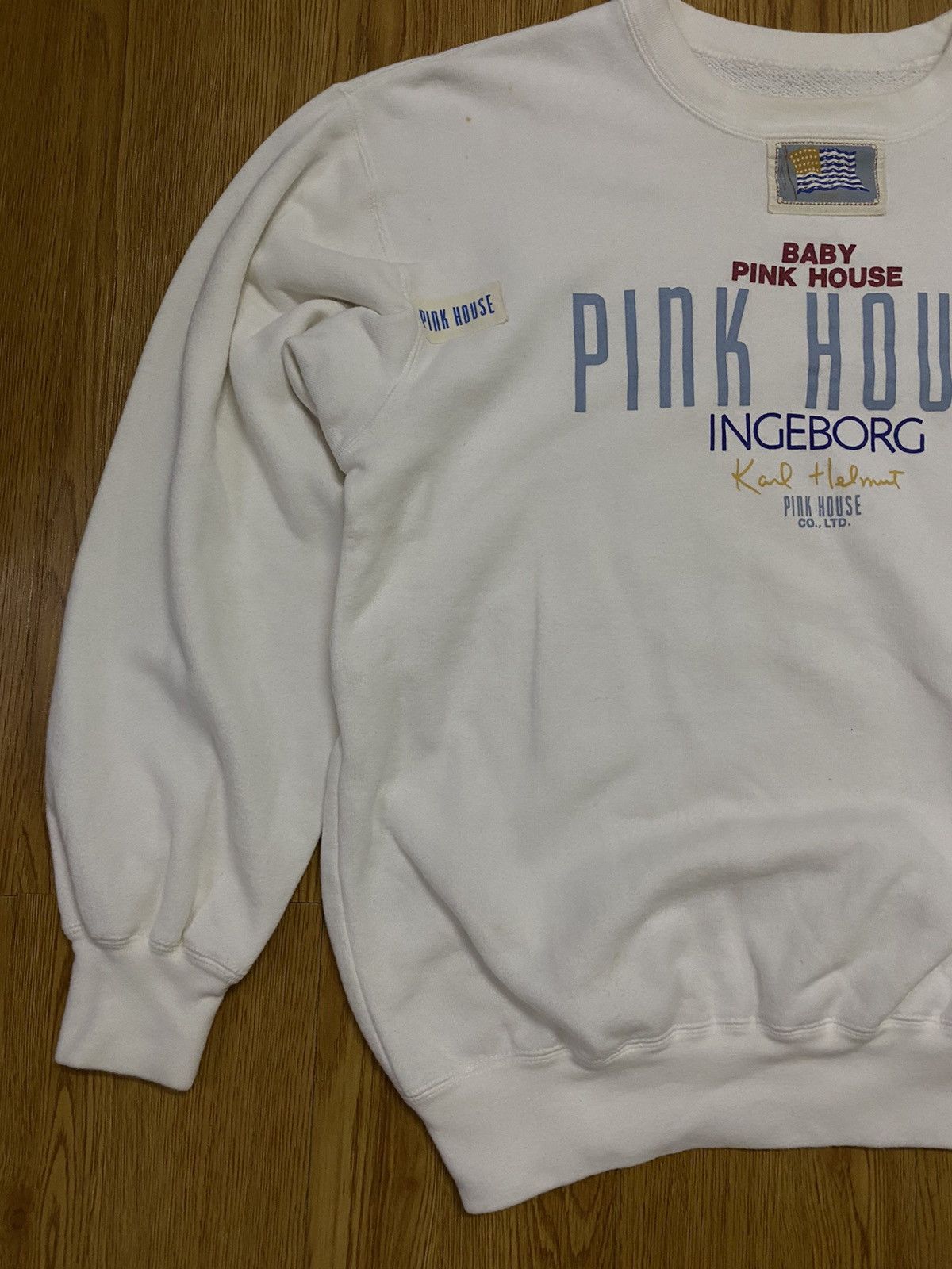 Japanese Brand × Karl Helmut × Pink House Pink House X Karl Helmut X Ingeborg Patches Logo Sweatshirt Size US M / EU 48-50 / 2 - 3 Thumbnail