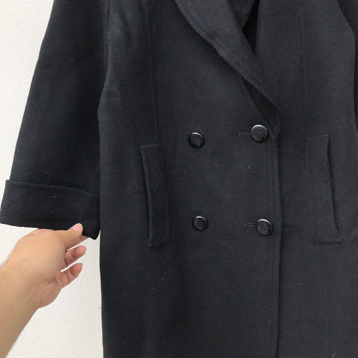 Japanese Brand DOUBLE BREAST LONG JACKET SERIZAWA INSPIRED BY ISSEY MIYAKE Size US M / EU 48-50 / 2 - 3 Thumbnail