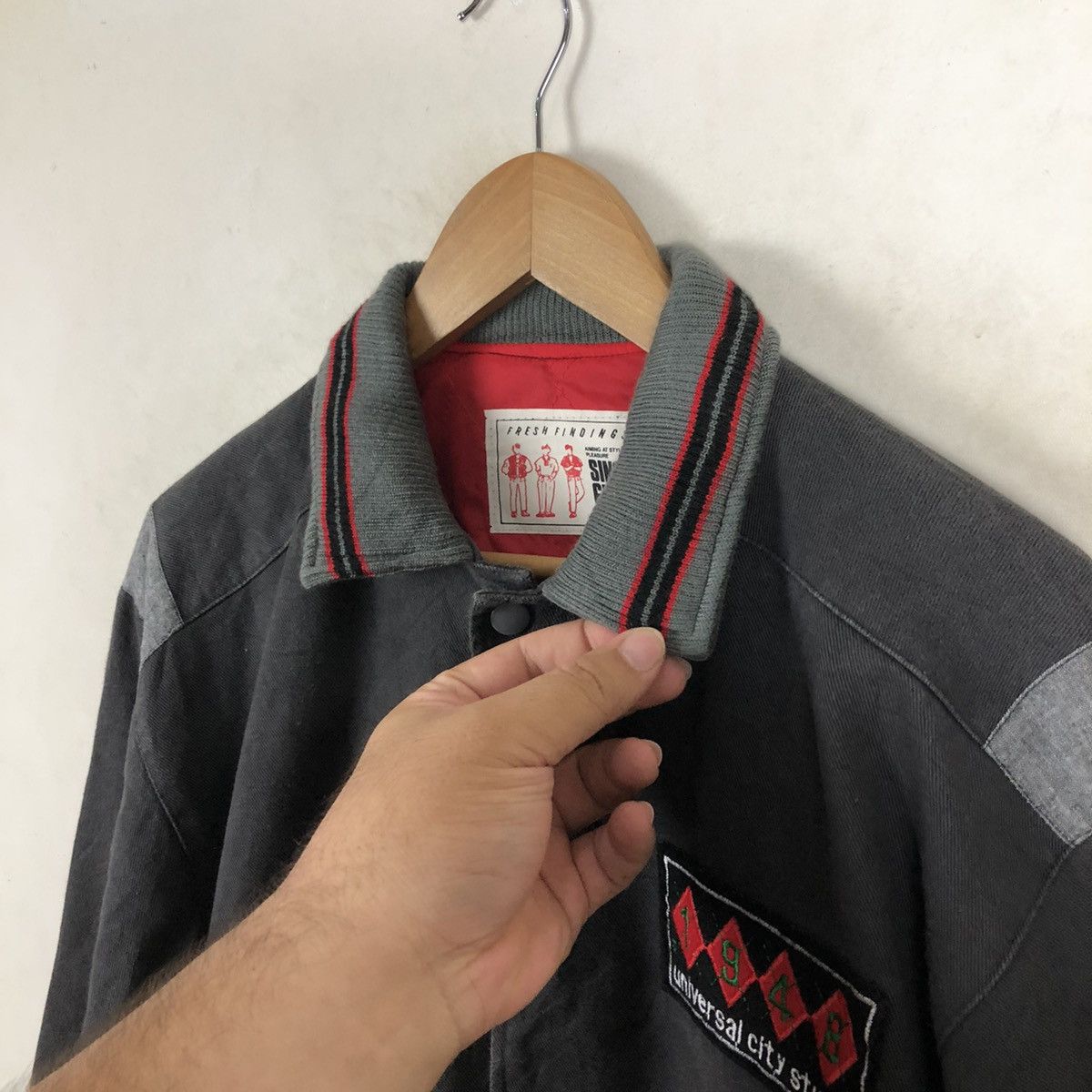 Japanese Brand WHISPER VARSITY JACKET BIG LOGO Size US S / EU 44-46 / 1 - 4 Thumbnail
