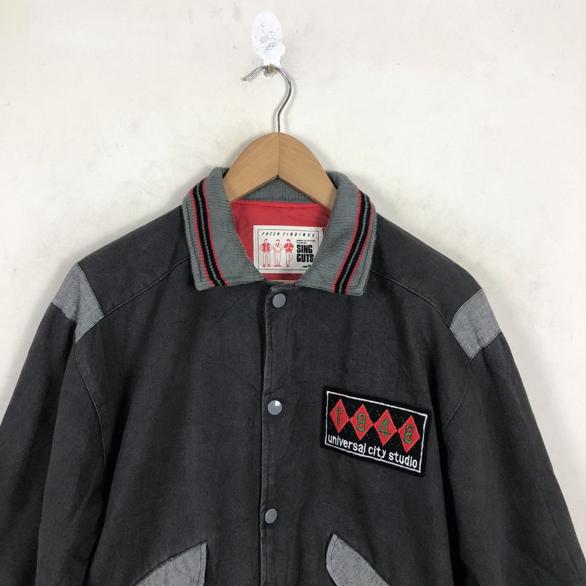 Japanese Brand WHISPER VARSITY JACKET BIG LOGO Size US S / EU 44-46 / 1 - 3 Thumbnail