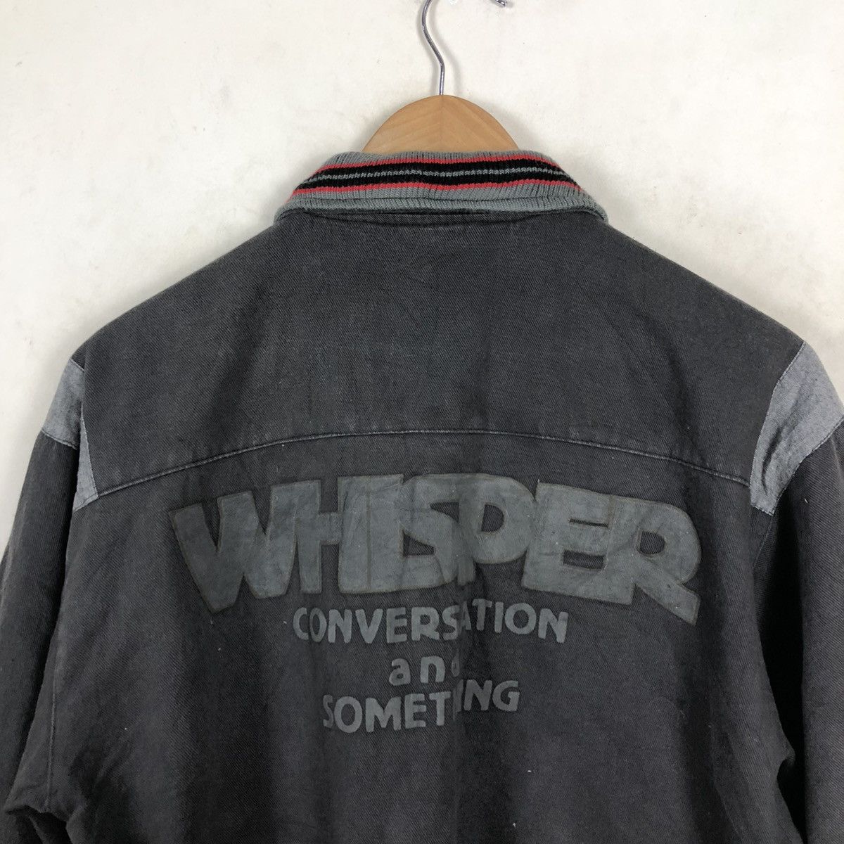Japanese Brand WHISPER VARSITY JACKET BIG LOGO Size US S / EU 44-46 / 1 - 7 Thumbnail
