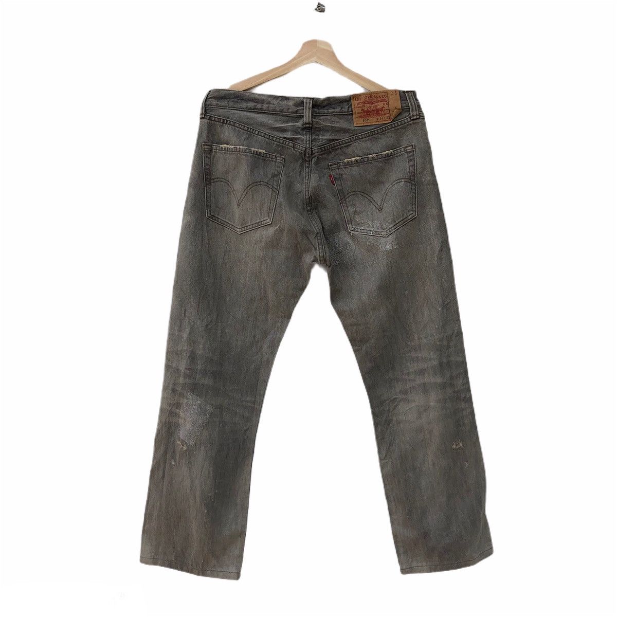Levi's × Vintage VINTAGE 80's LEVI'S DISTRESSED DENIM Size US 34 / EU 50 - 2 Thumbnail