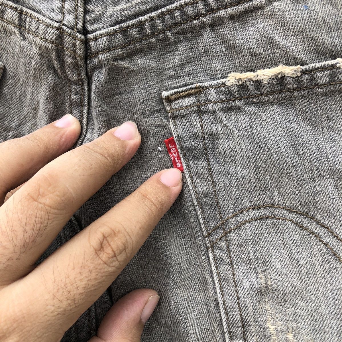 Levi's × Vintage VINTAGE 80's LEVI'S DISTRESSED DENIM Size US 34 / EU 50 - 11 Thumbnail