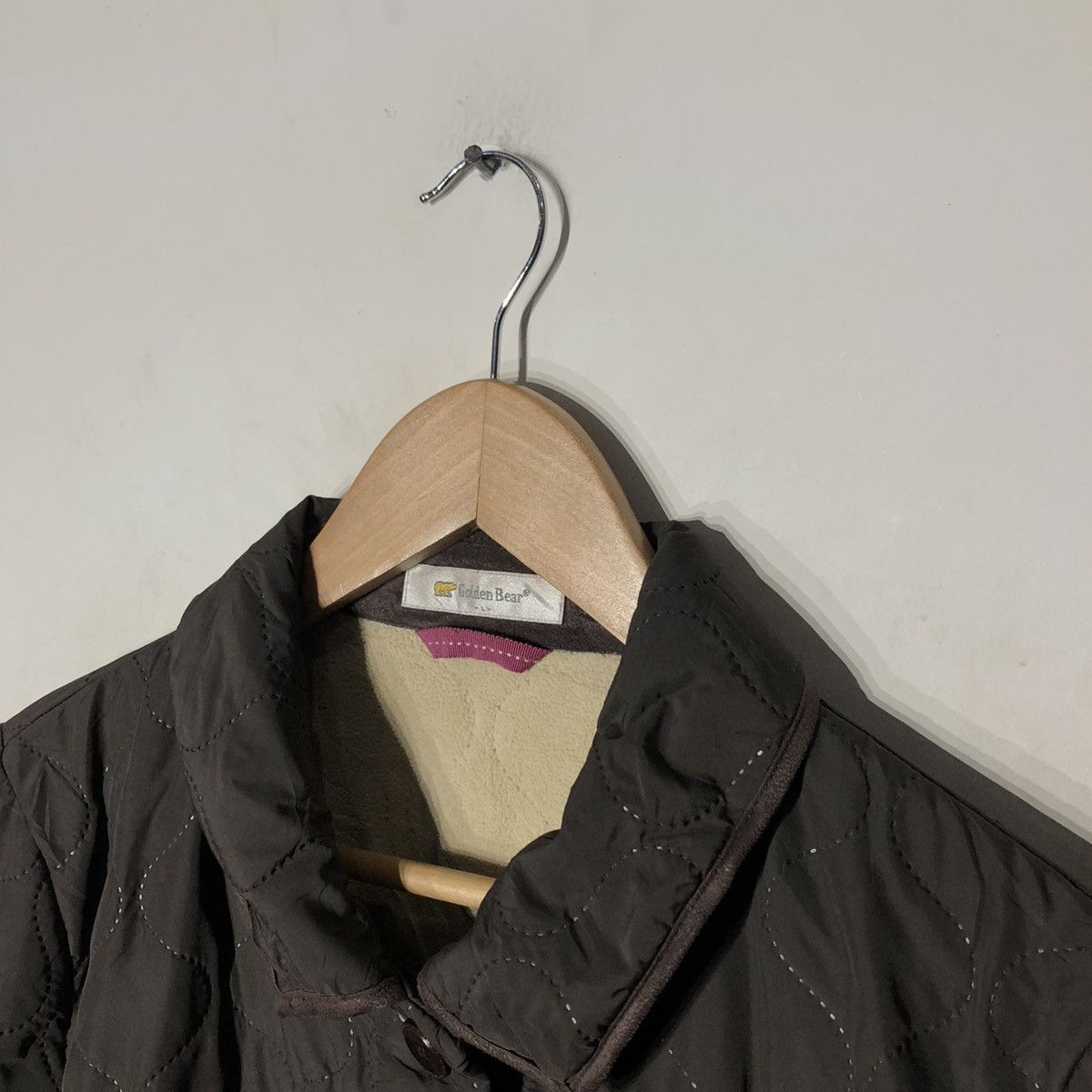 Golden Bear × Japanese Brand VINTAGE BUTTON QUILTED JACKET GOLDEN BEAR KANYE STYLE Size US L / EU 52-54 / 3 - 5 Thumbnail