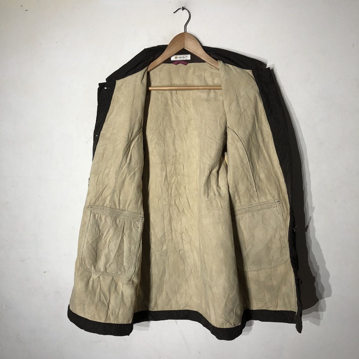 Golden Bear × Japanese Brand VINTAGE BUTTON QUILTED JACKET GOLDEN BEAR KANYE STYLE Size US L / EU 52-54 / 3 - 7 Thumbnail