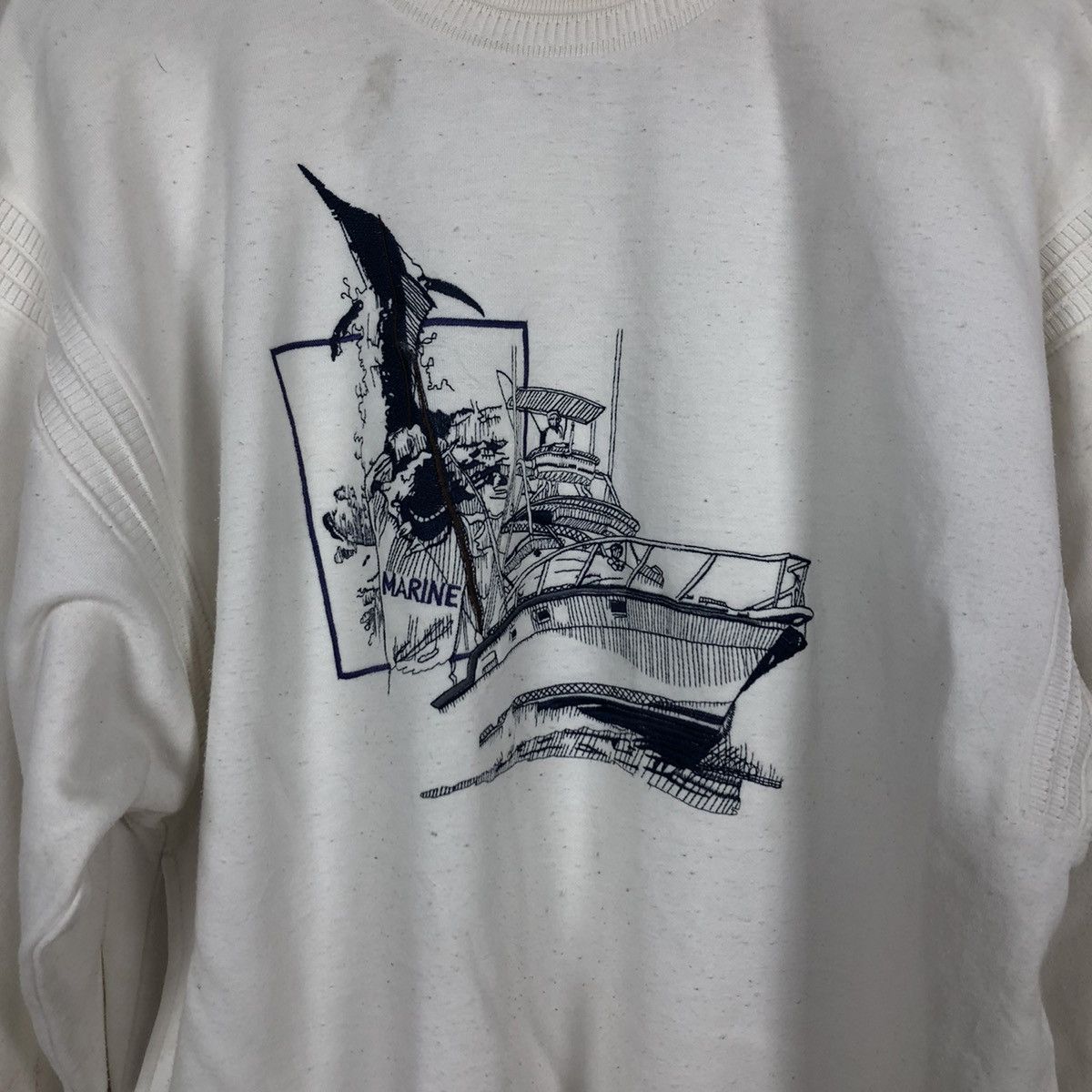 Japanese Brand SWEATSHIRT MARINE BIG LOGO Size US M / EU 48-50 / 2 - 3 Thumbnail