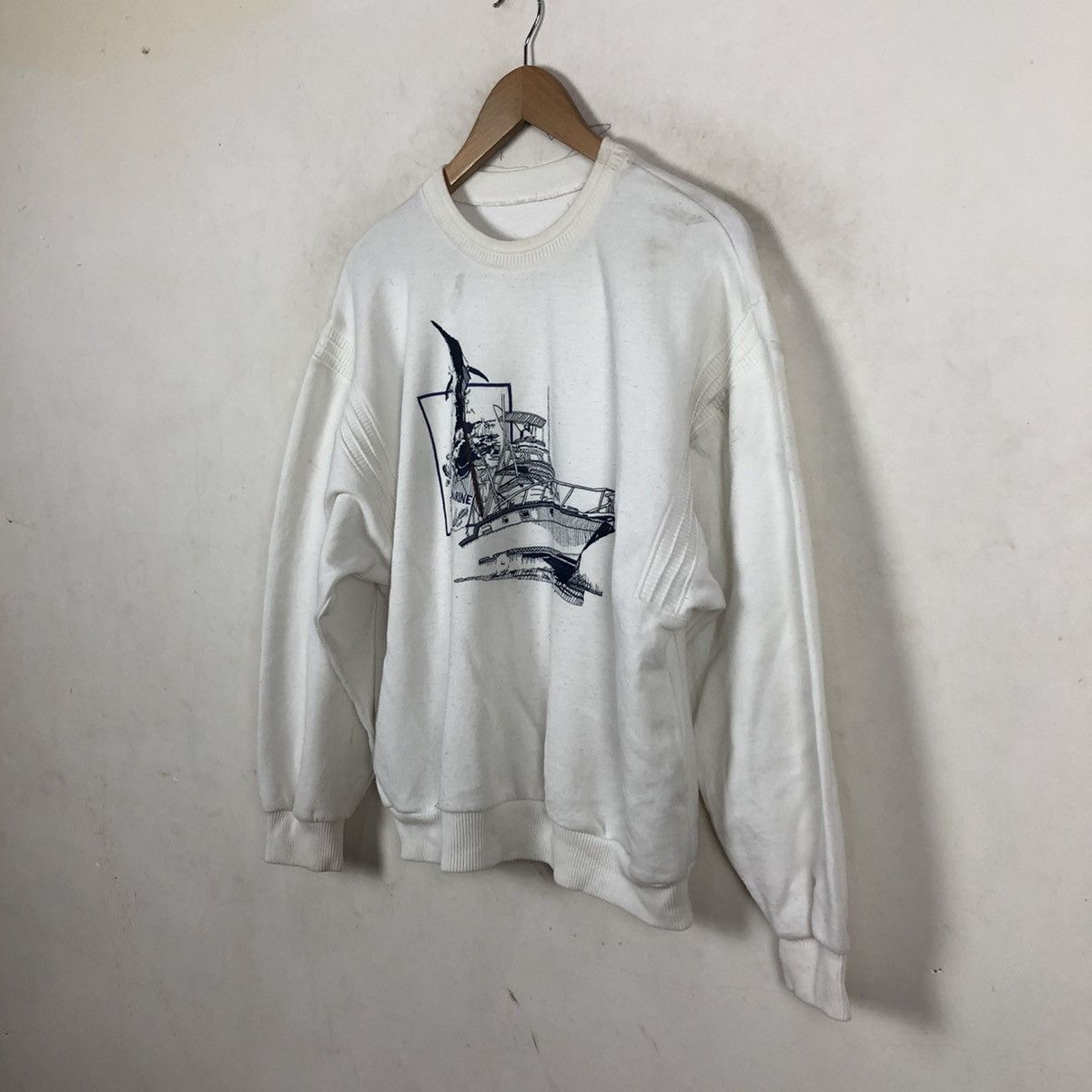 Japanese Brand SWEATSHIRT MARINE BIG LOGO Size US M / EU 48-50 / 2 - 2 Thumbnail