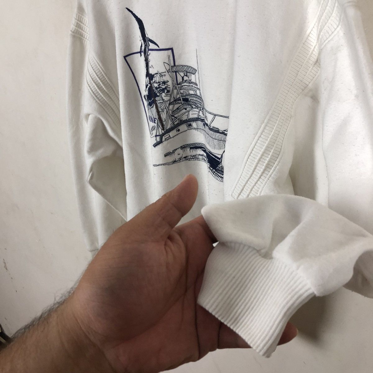Japanese Brand SWEATSHIRT MARINE BIG LOGO Size US M / EU 48-50 / 2 - 5 Thumbnail