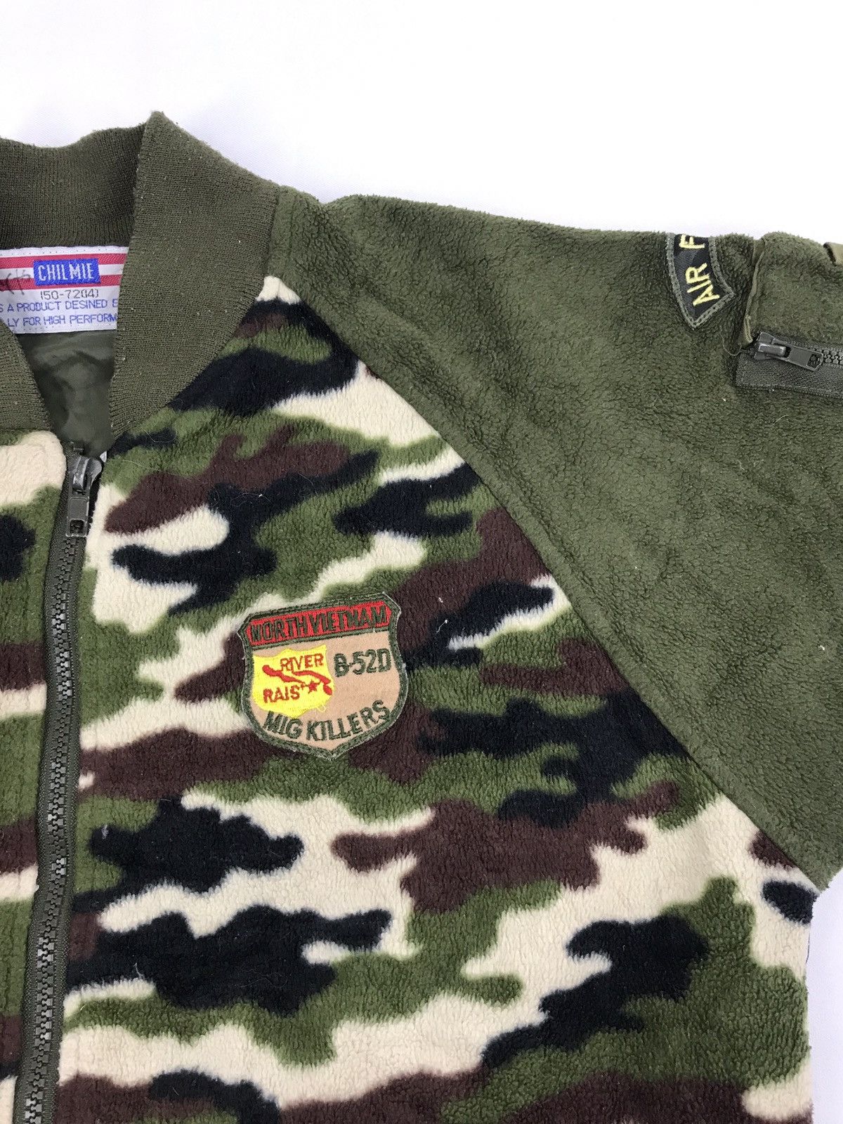 Japanese Brand Chil Mie Design Army Air Force Military Camo Fleece Jacket Size S / US 4 / IT 40 - 4 Thumbnail