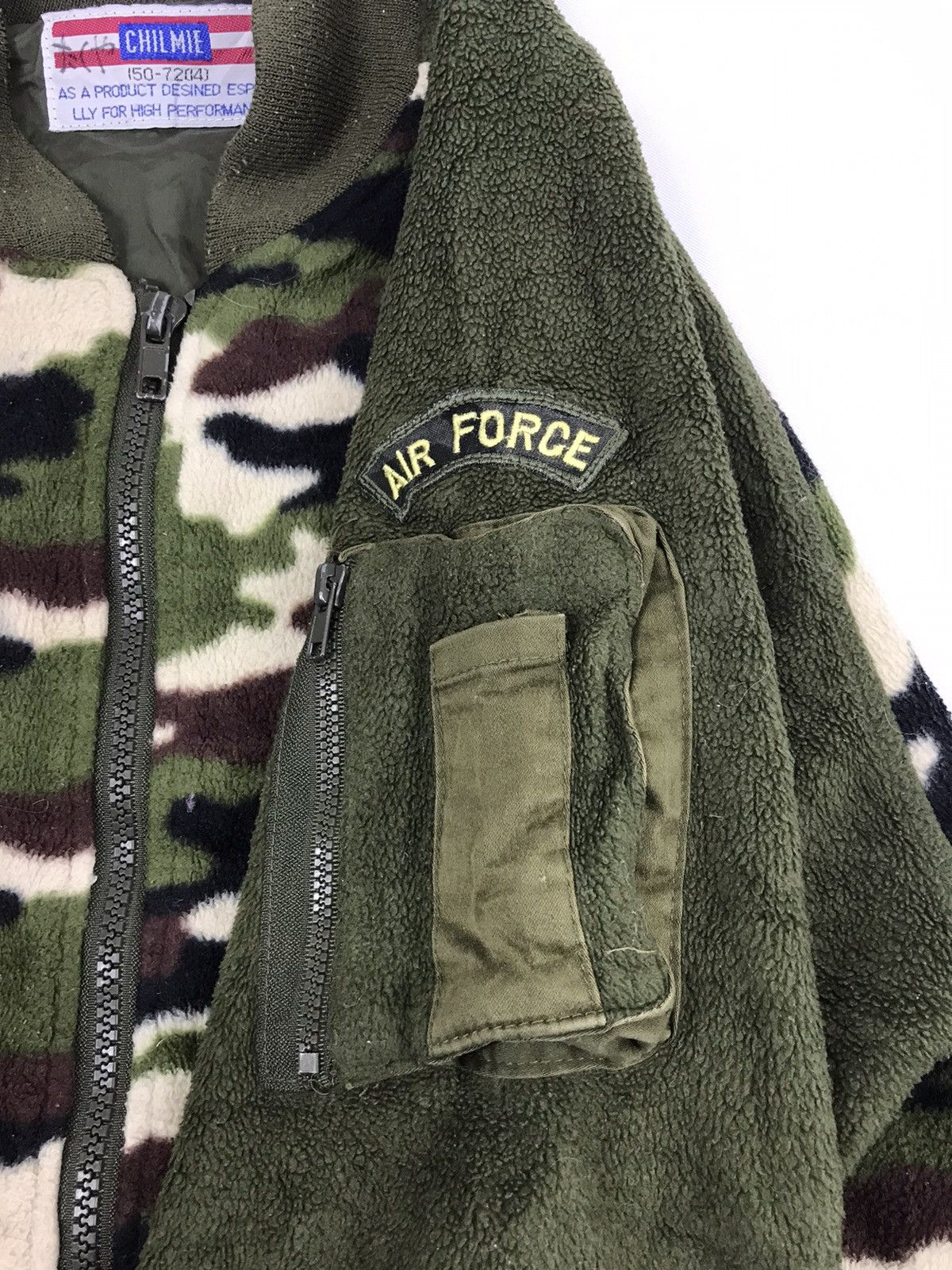 Japanese Brand Chil Mie Design Army Air Force Military Camo Fleece Jacket Size S / US 4 / IT 40 - 11 Thumbnail