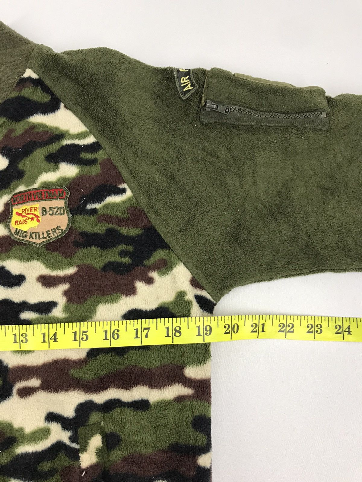 Japanese Brand Chil Mie Design Army Air Force Military Camo Fleece Jacket Size S / US 4 / IT 40 - 10 Thumbnail