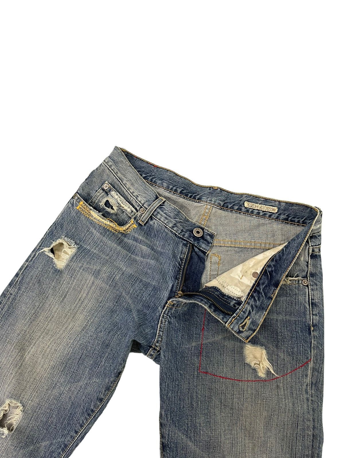 Japanese Brand Flare Jeans Chip&Pepper Distress Denim Boot Cut 5🟦 Size US 31 - 11 Thumbnail