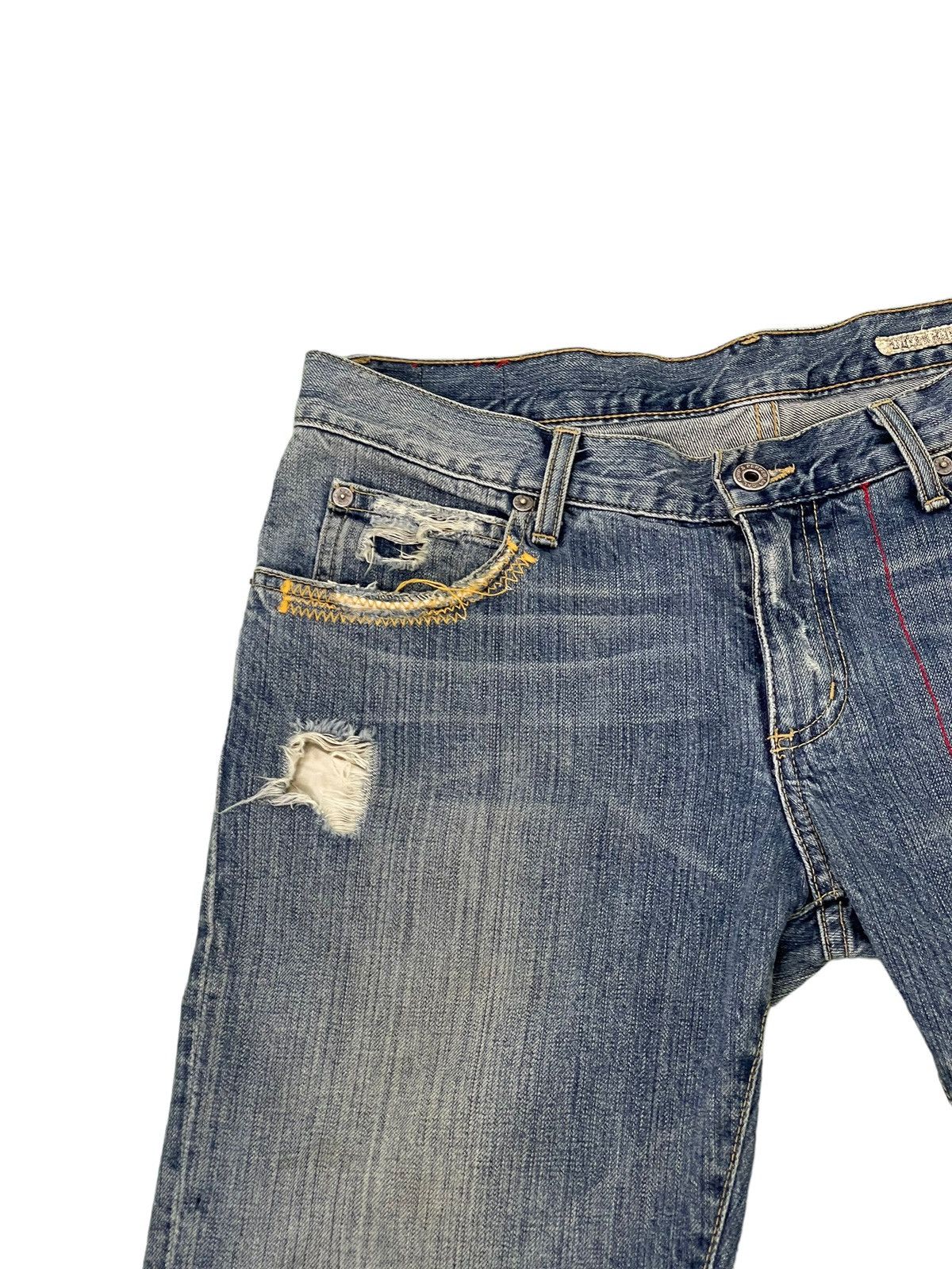 Japanese Brand Flare Jeans Chip&Pepper Distress Denim Boot Cut 5🟦 Size US 31 - 8 Thumbnail