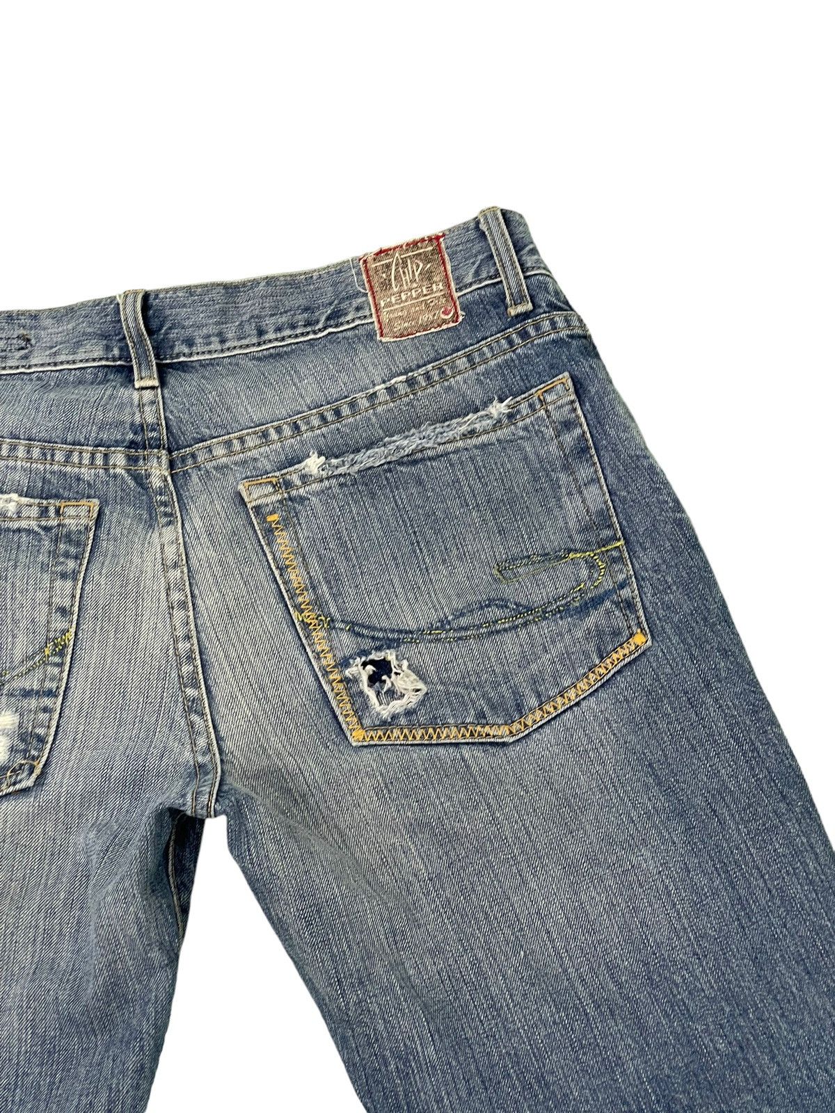 Japanese Brand Flare Jeans Chip&Pepper Distress Denim Boot Cut 5🟦 Size US 31 - 20 Thumbnail
