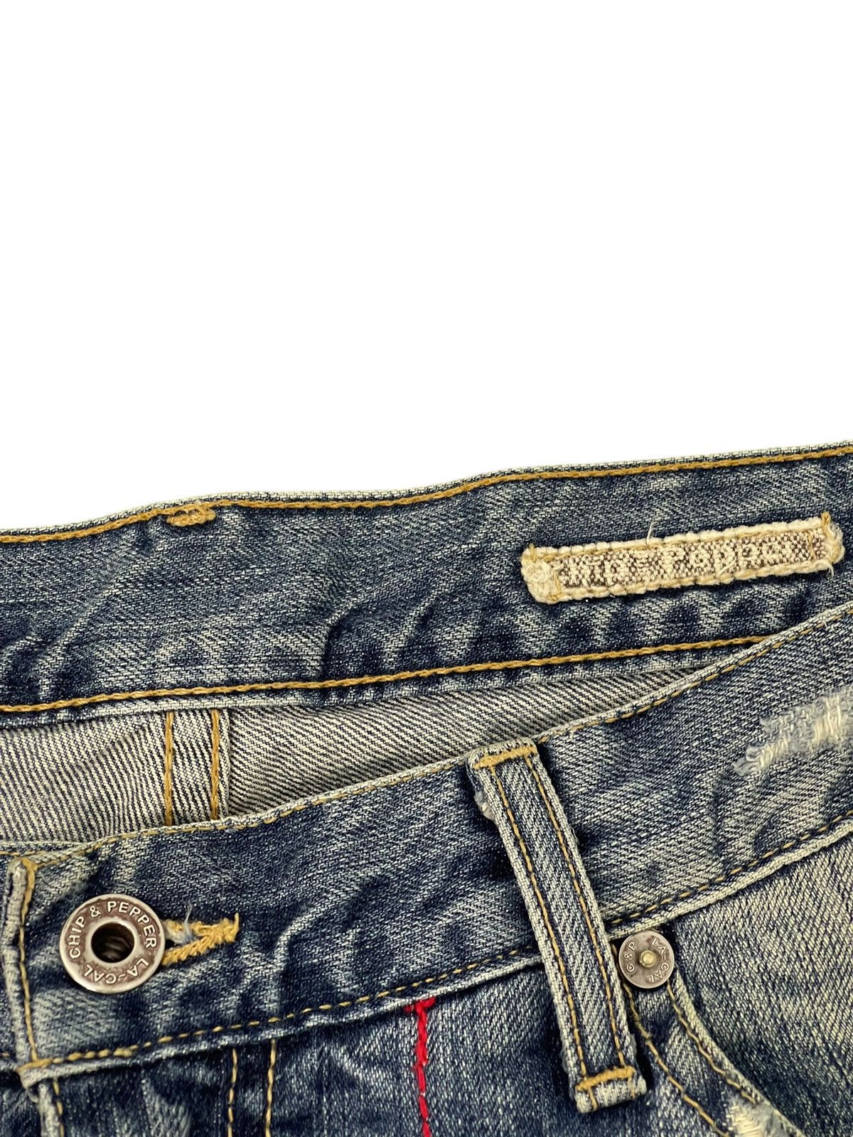 Japanese Brand Flare Jeans Chip&Pepper Distress Denim Boot Cut 5🟦 Size US 31 - 10 Thumbnail