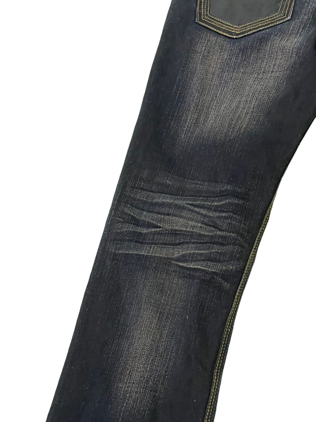 Japanese Brand Slim Flare Jeans Hideaways Acid Wash Low Rise Boot Cut 4🟦9 Size US 33 - 6 Thumbnail