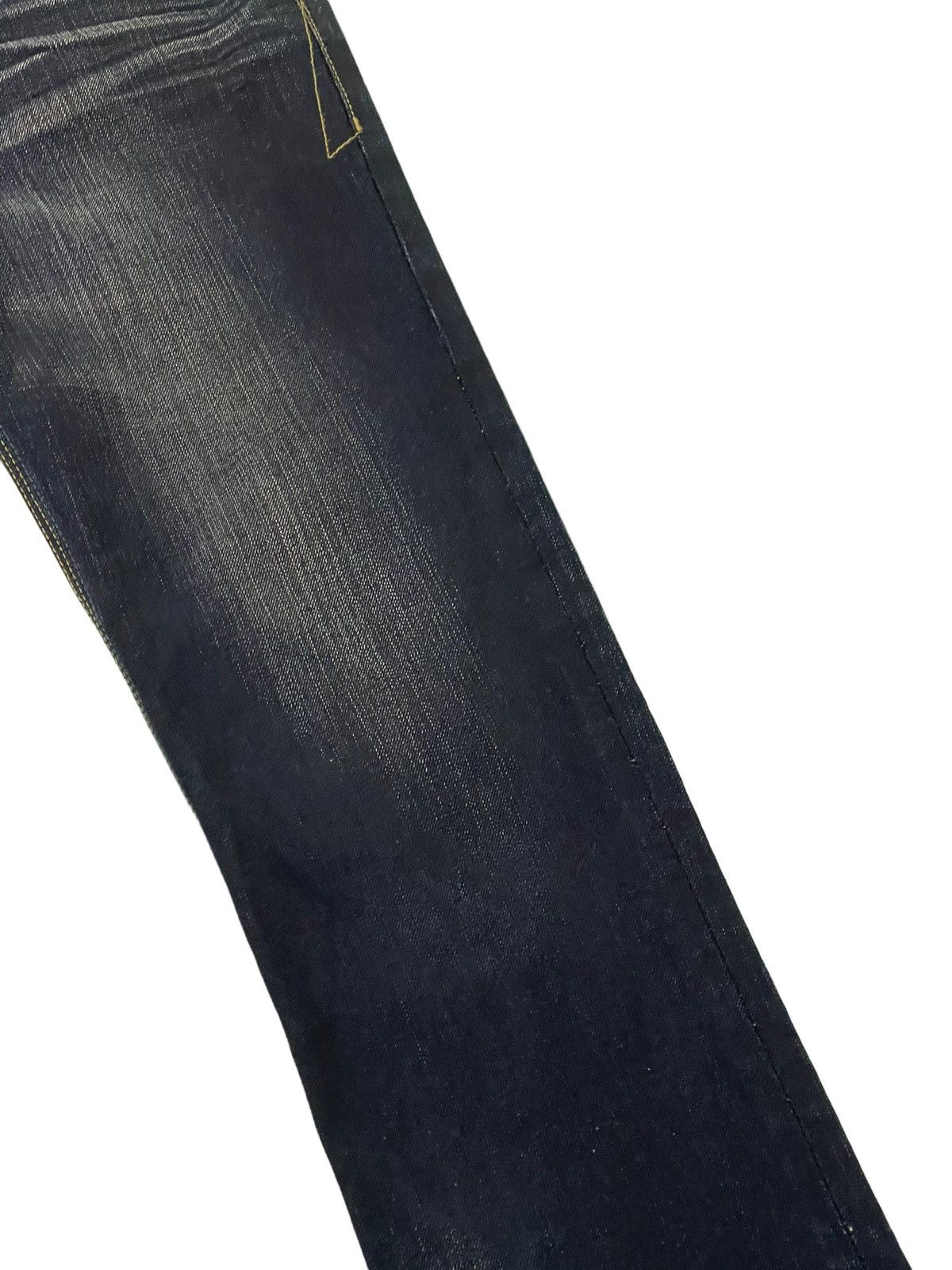 Japanese Brand Slim Flare Jeans Hideaways Acid Wash Low Rise Boot Cut 4🟦9 Size US 33 - 16 Thumbnail