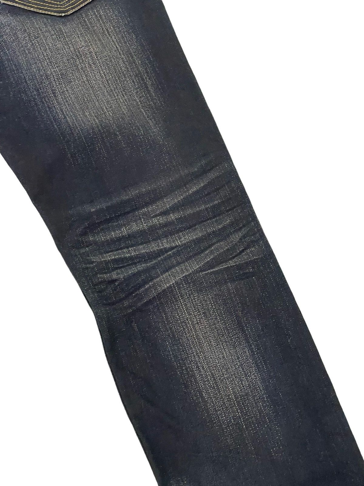 Japanese Brand Slim Flare Jeans Hideaways Acid Wash Low Rise Boot Cut 4🟦9 Size US 33 - 7 Thumbnail