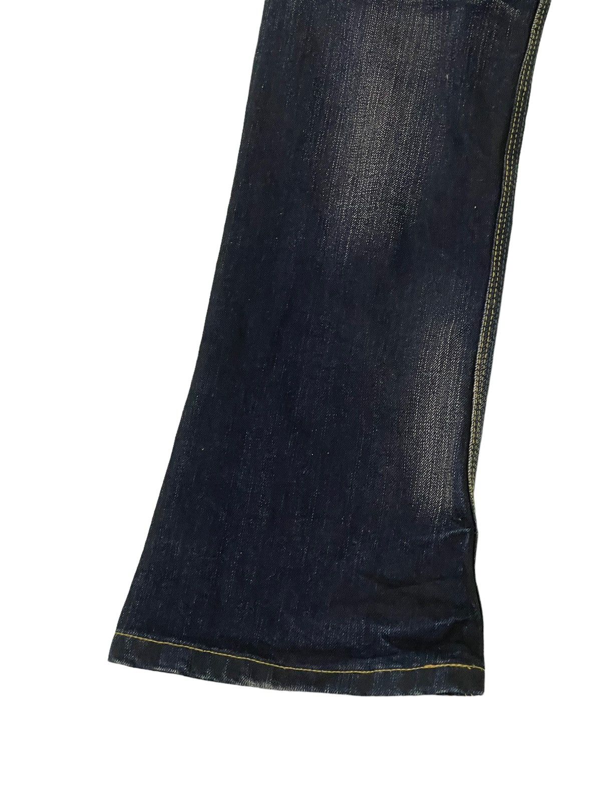 Japanese Brand Slim Flare Jeans Hideaways Acid Wash Low Rise Boot Cut 4🟦9 Size US 33 - 5 Thumbnail
