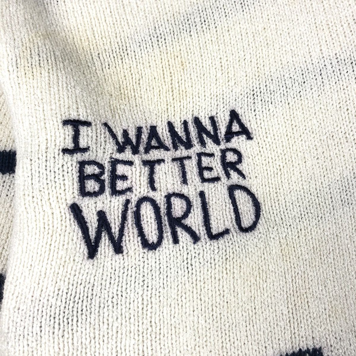 Jean Charles De Castelbajac Vintage Castelbajac ‘I Wanna Better World” Knit Sweater Size US L / EU 52-54 / 3 - 9 Thumbnail