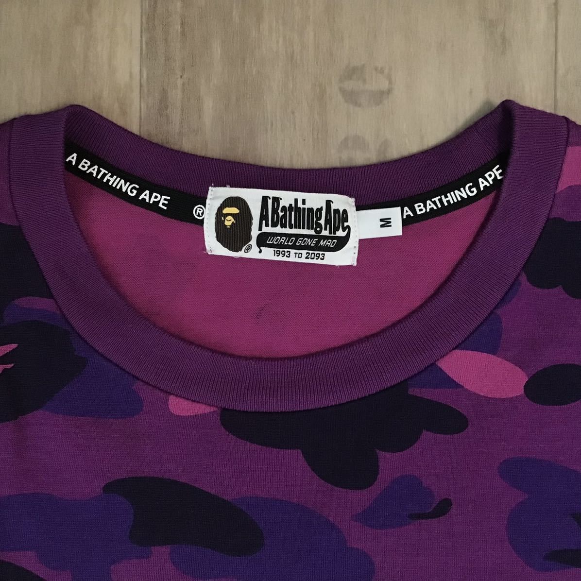 Bape BAPE purple camo BAPE logo T-shirt a bathing ape Size US M / EU 48-50 / 2 - 4 Thumbnail
