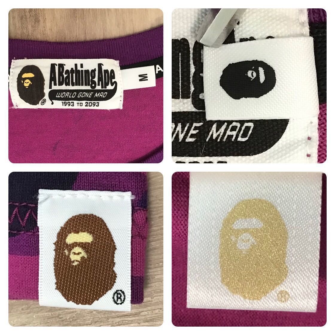 Bape BAPE purple camo BAPE logo T-shirt a bathing ape Size US M / EU 48-50 / 2 - 6 Thumbnail