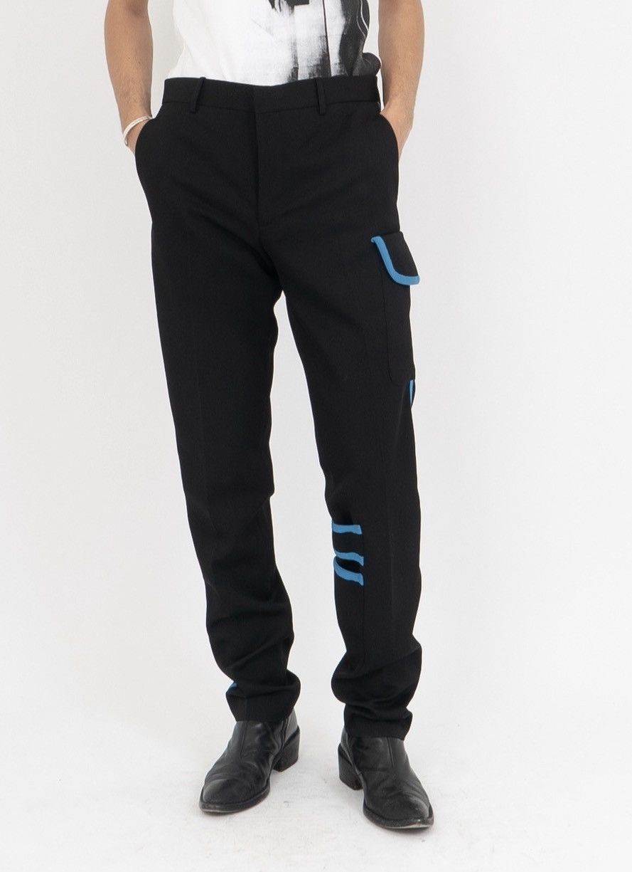 Calvin Klein 205W39NYC × Raf Simons CalvinKlein205W39NYC Wool Contrast Pleated Trousers Size US 30 / EU 46 - 3 Thumbnail