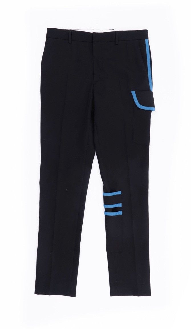 Calvin Klein 205W39NYC × Raf Simons CalvinKlein205W39NYC Wool Contrast Pleated Trousers Size US 30 / EU 46 - 2 Thumbnail