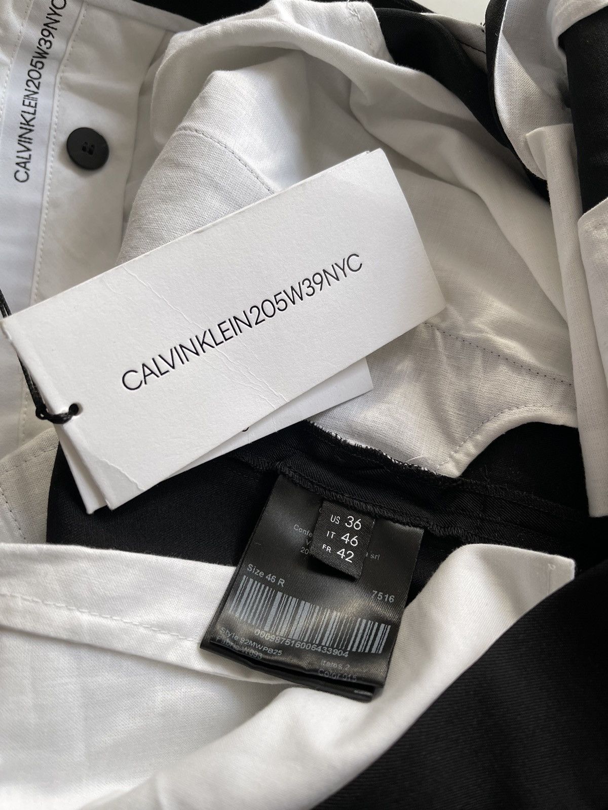 Calvin Klein 205W39NYC × Raf Simons CalvinKlein205W39NYC Wool Contrast Pleated Trousers Size US 30 / EU 46 - 10 Thumbnail